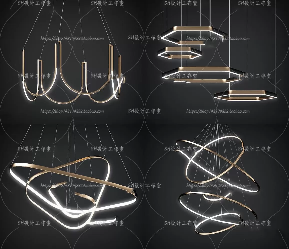 Lights – Chandelier 3D Models – 0212