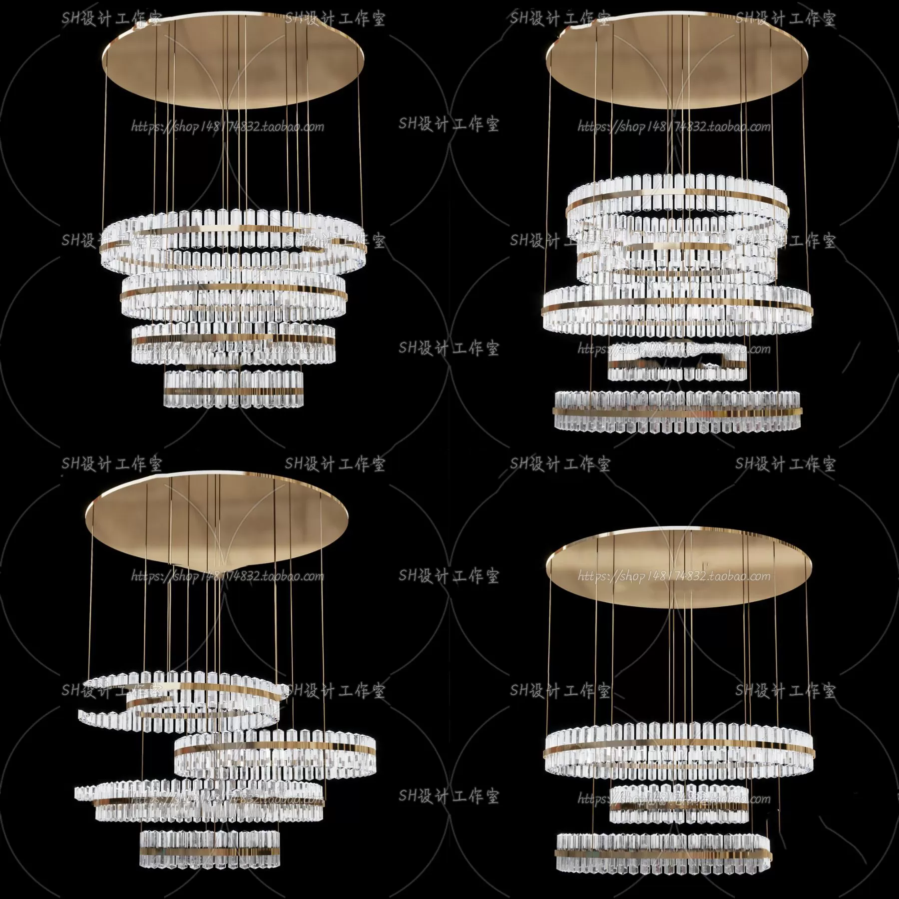 Lights – Chandelier 3D Models – 0216