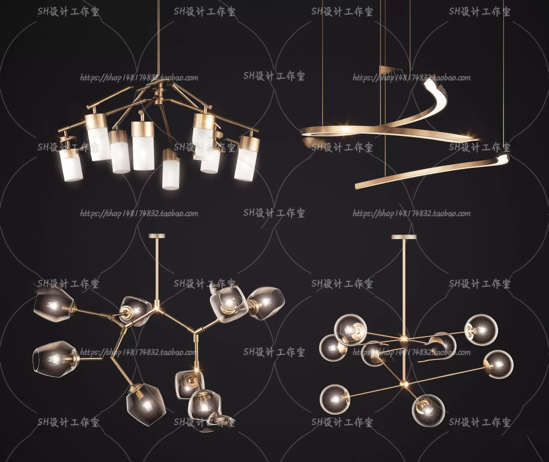 Lights – Chandelier 3D Models – 0225