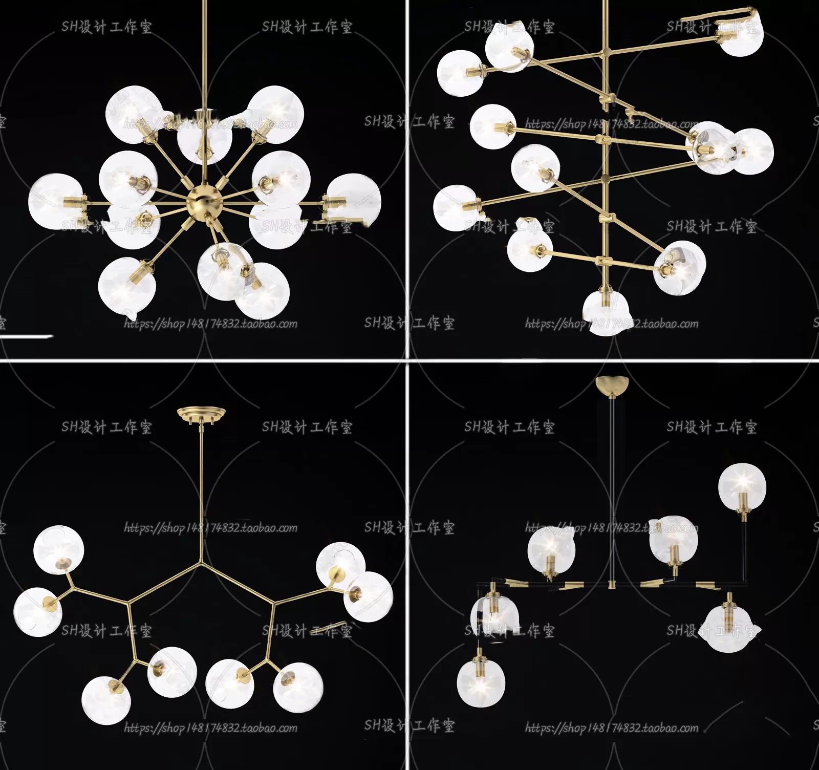 Lights – Chandelier 3D Models – 0230