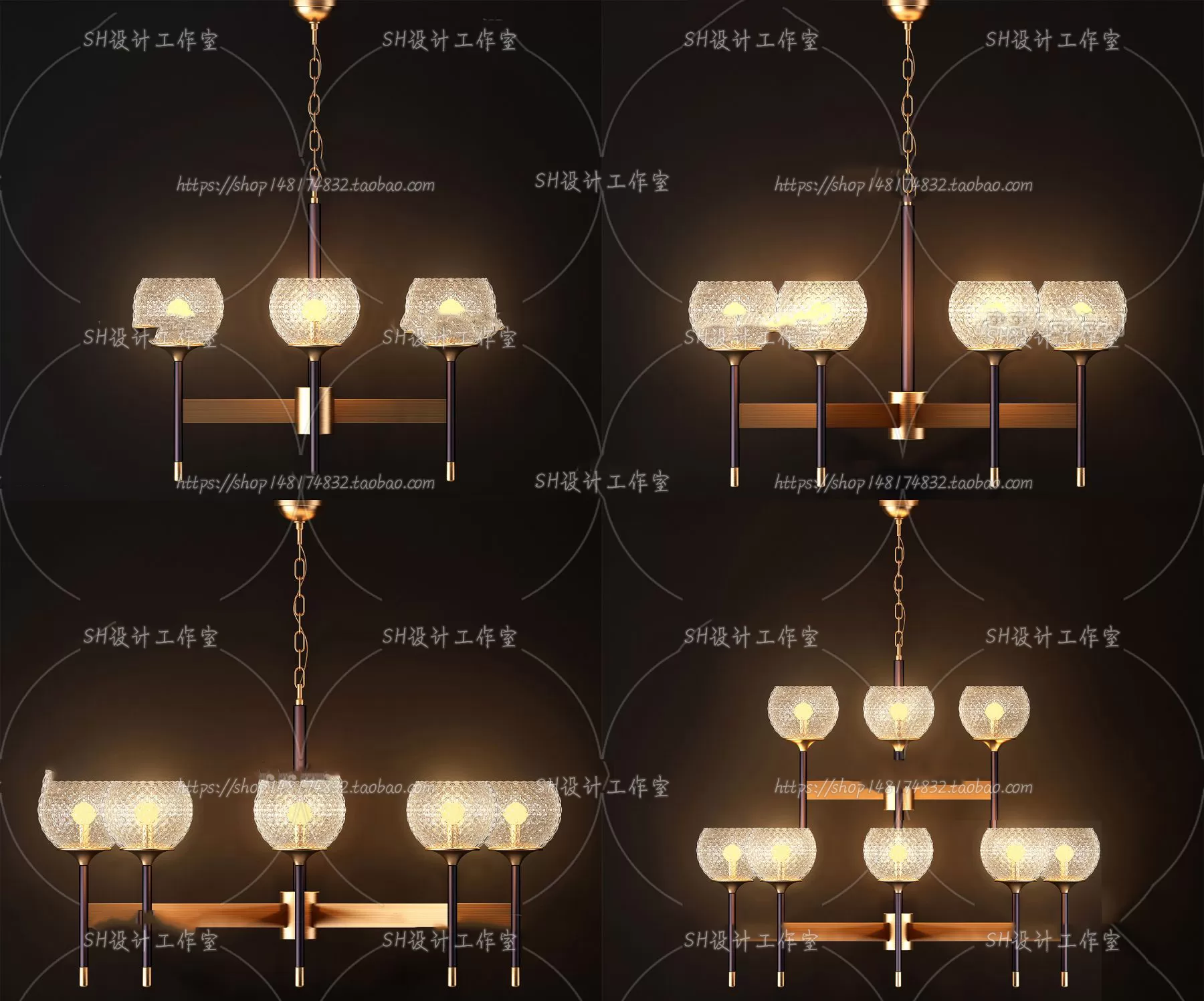Lights – Chandelier 3D Models – 0231