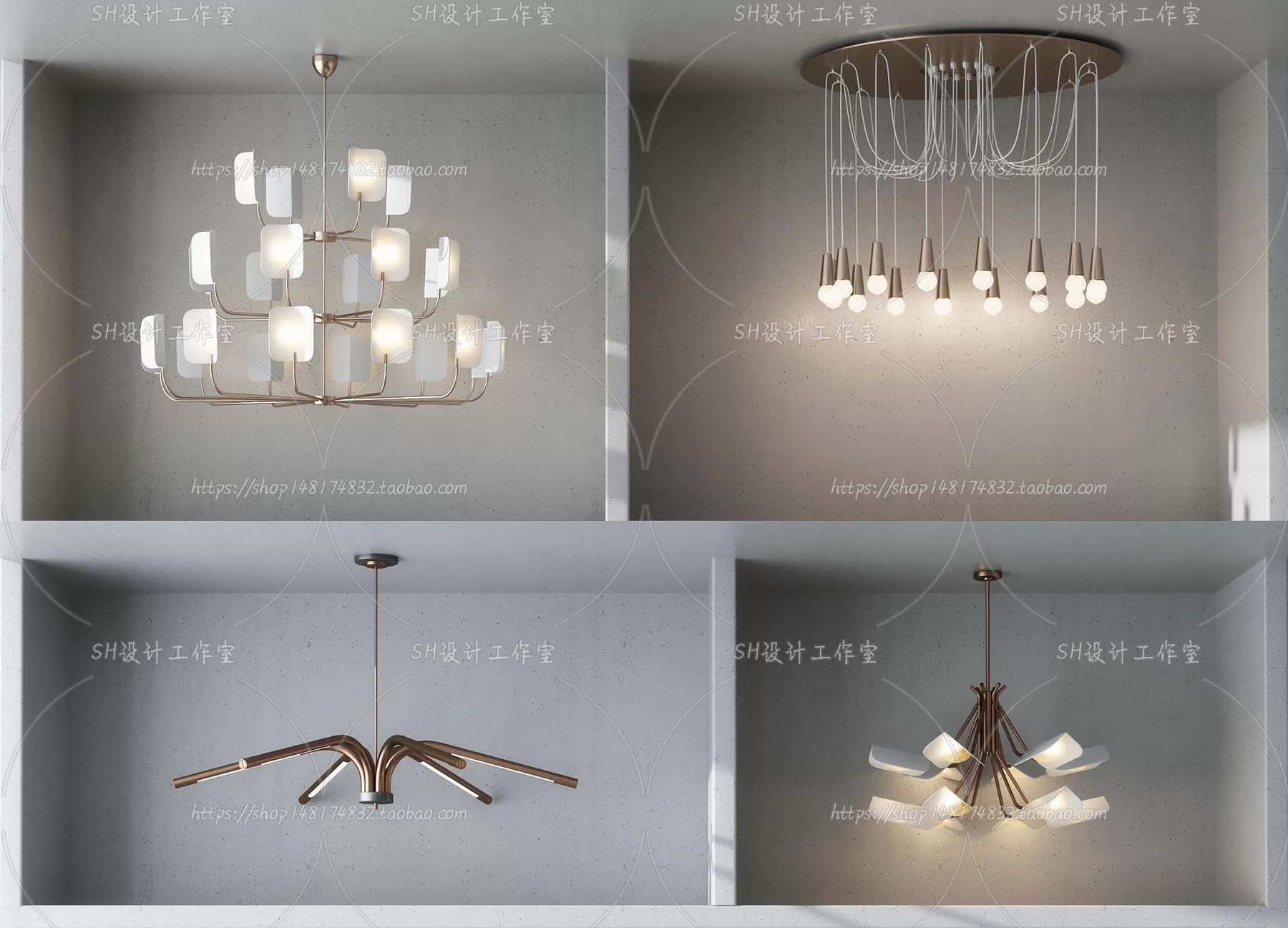 Lights – Chandelier 3D Models – 0247