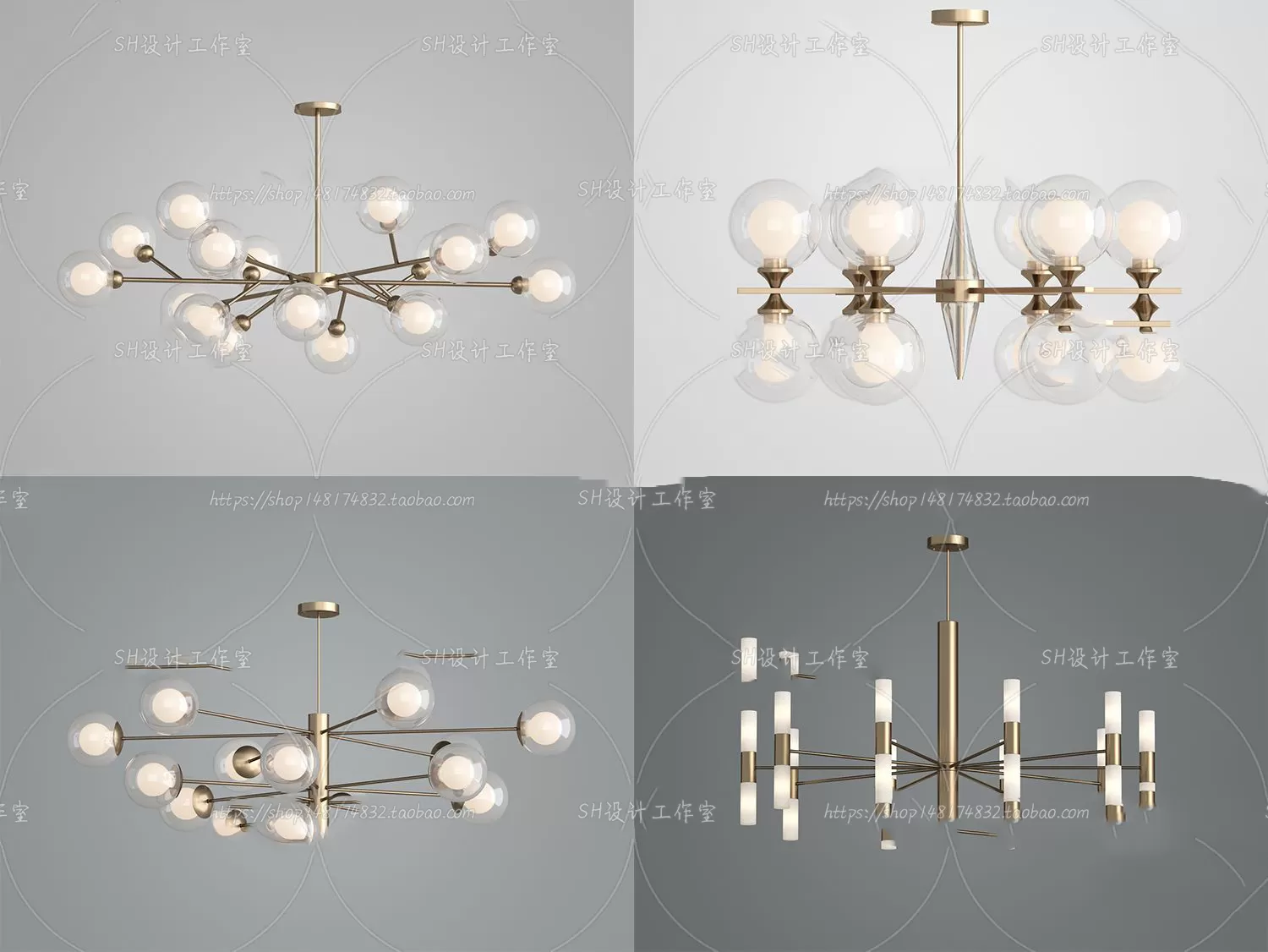 Lights – Chandelier 3D Models – 0265