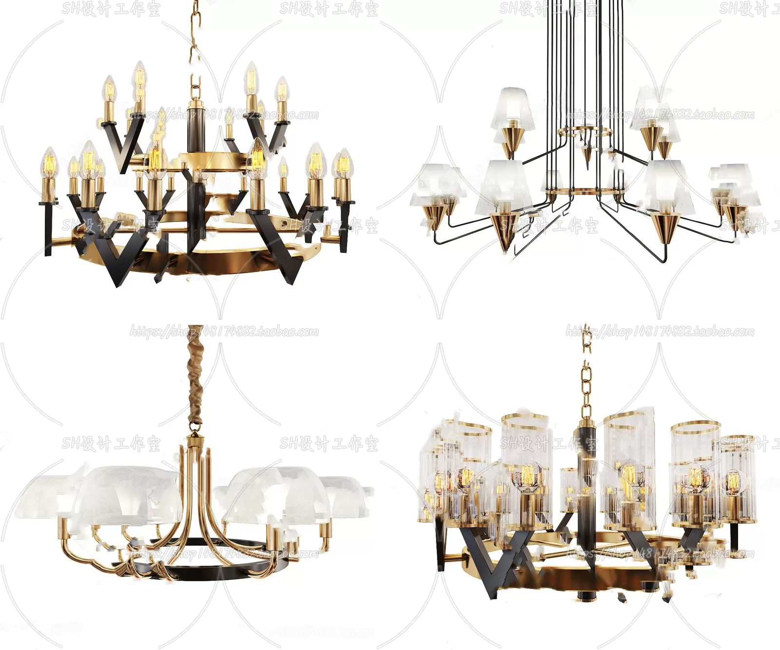 Lights – Chandelier 3D Models – 0267