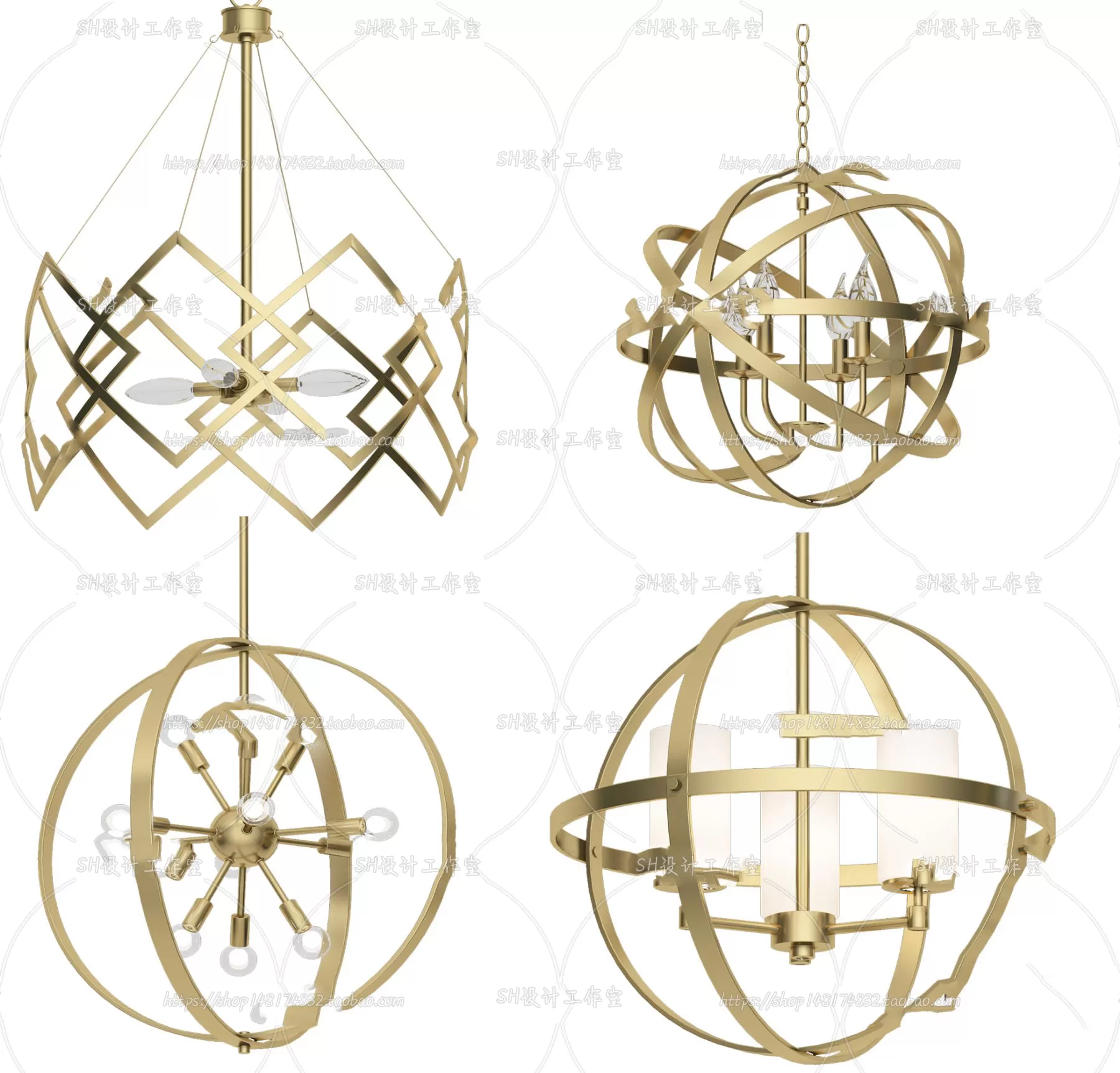 Lights – Chandelier 3D Models – 0284