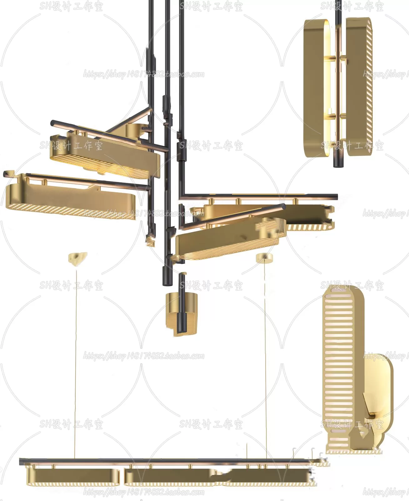 Lights – Chandelier 3D Models – 0292