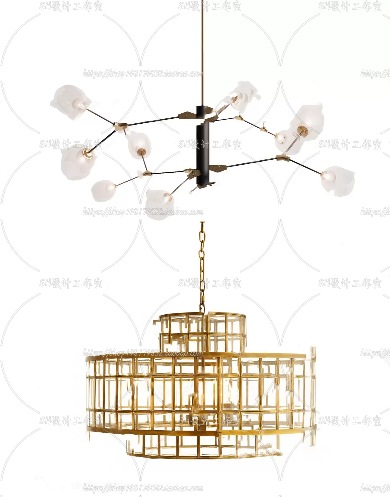 Lights – Chandelier 3D Models – 0293