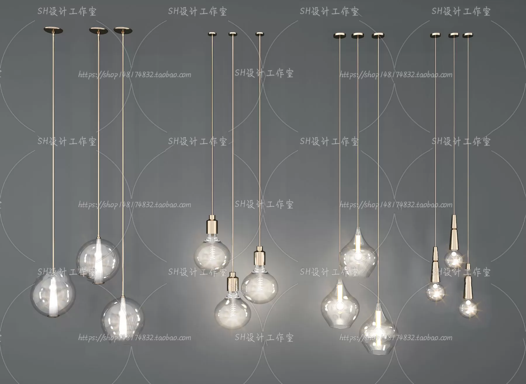 Lights – Chandelier 3D Models – 0354