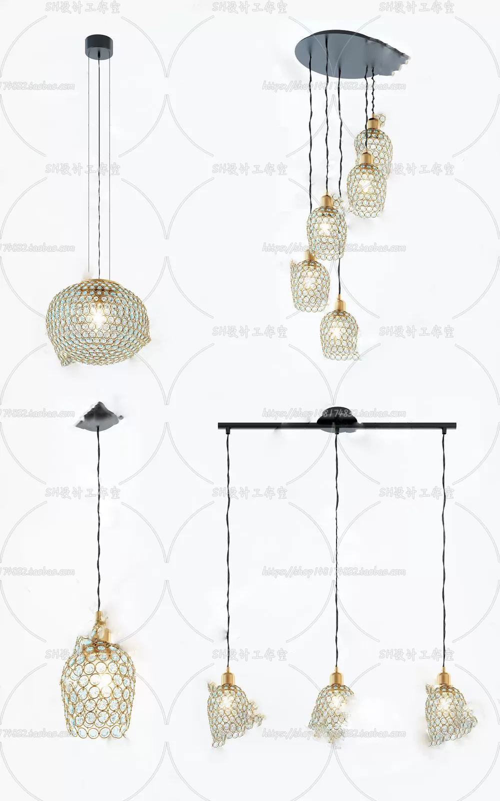 Lights – Chandelier 3D Models – 0401