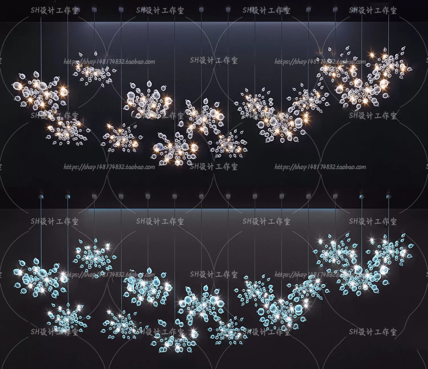 Lights – Chandelier 3D Models – 0412