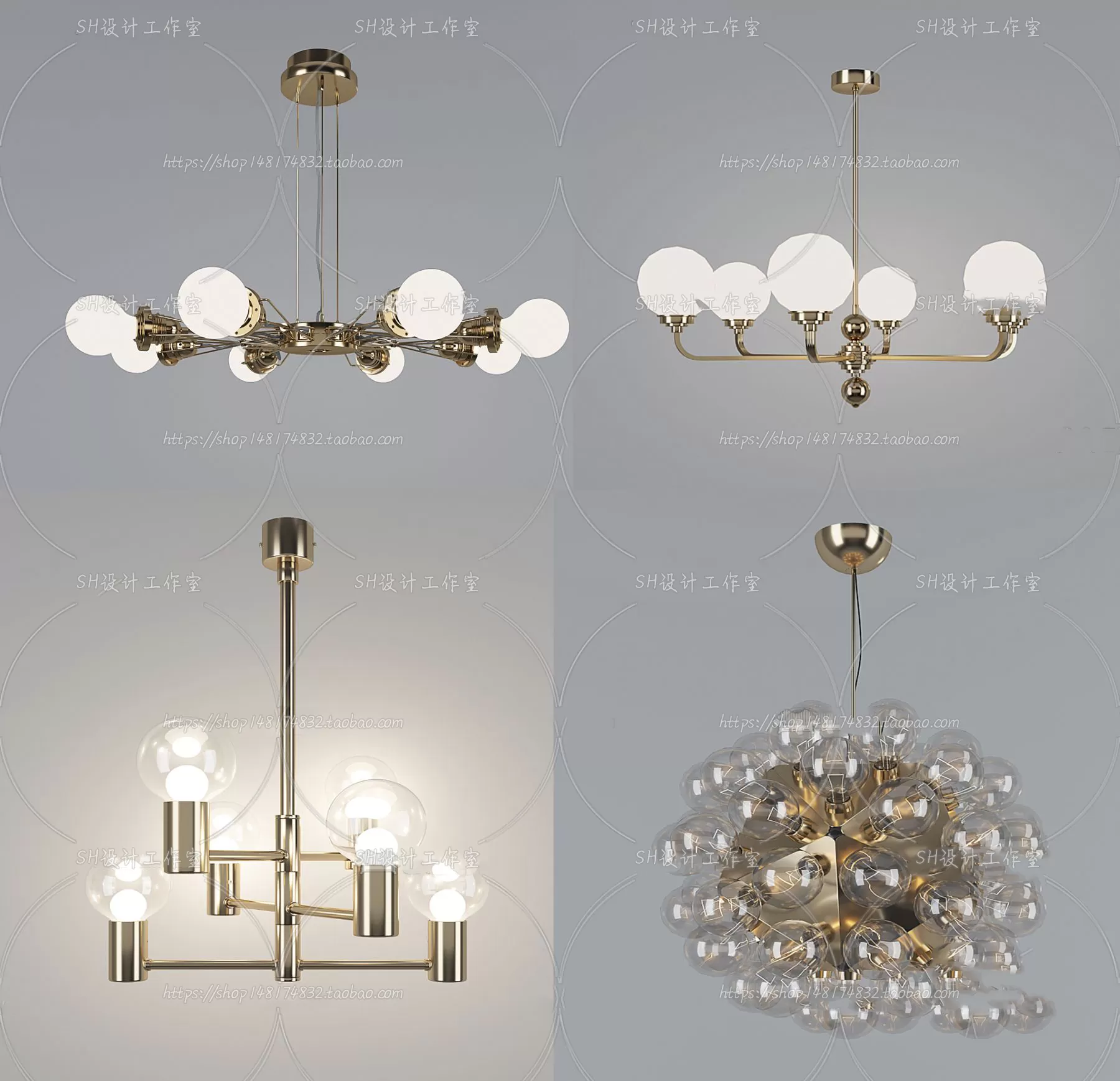 Lights – Chandelier 3D Models – 0464