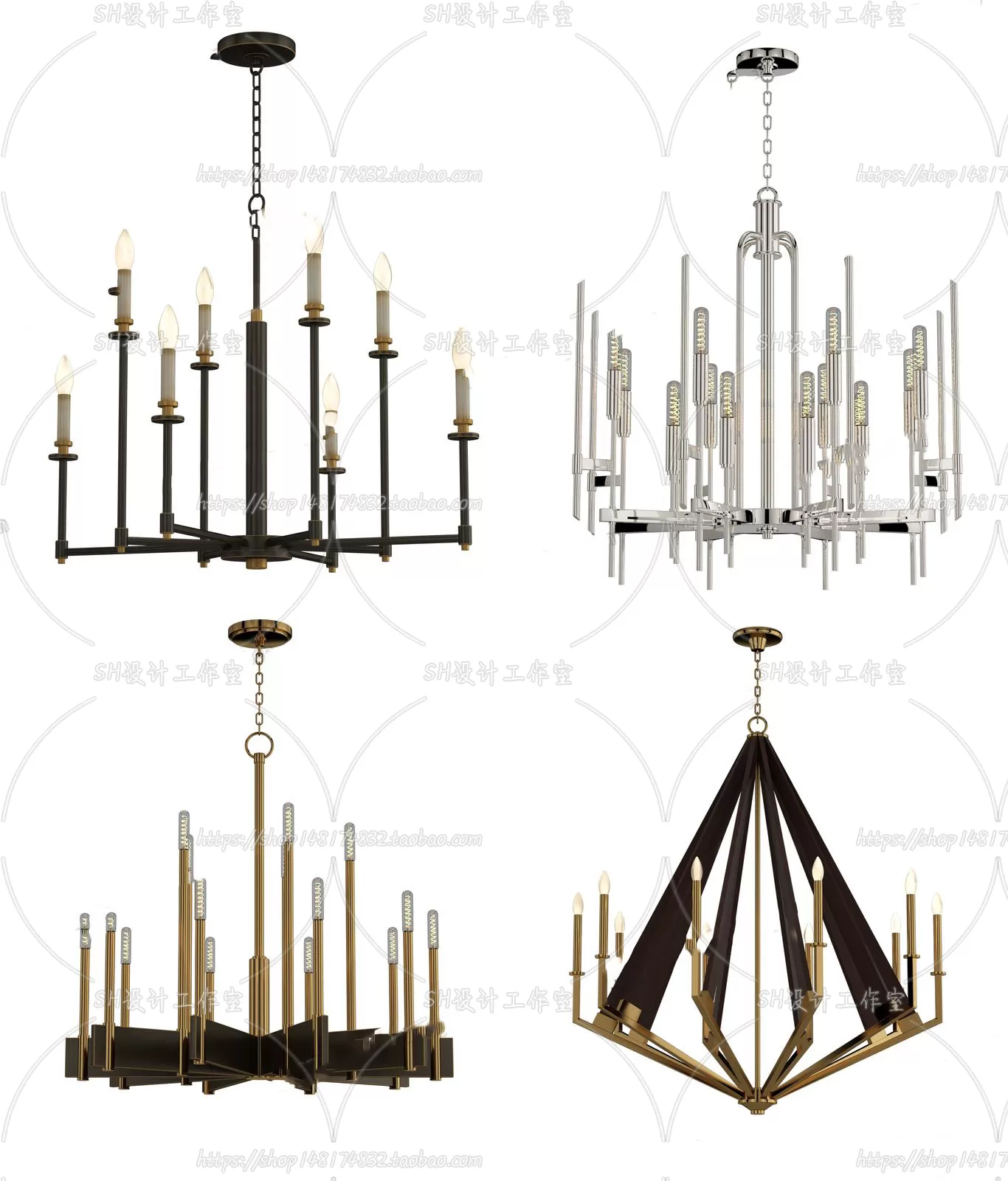 Lights – Chandelier 3D Models – 0472