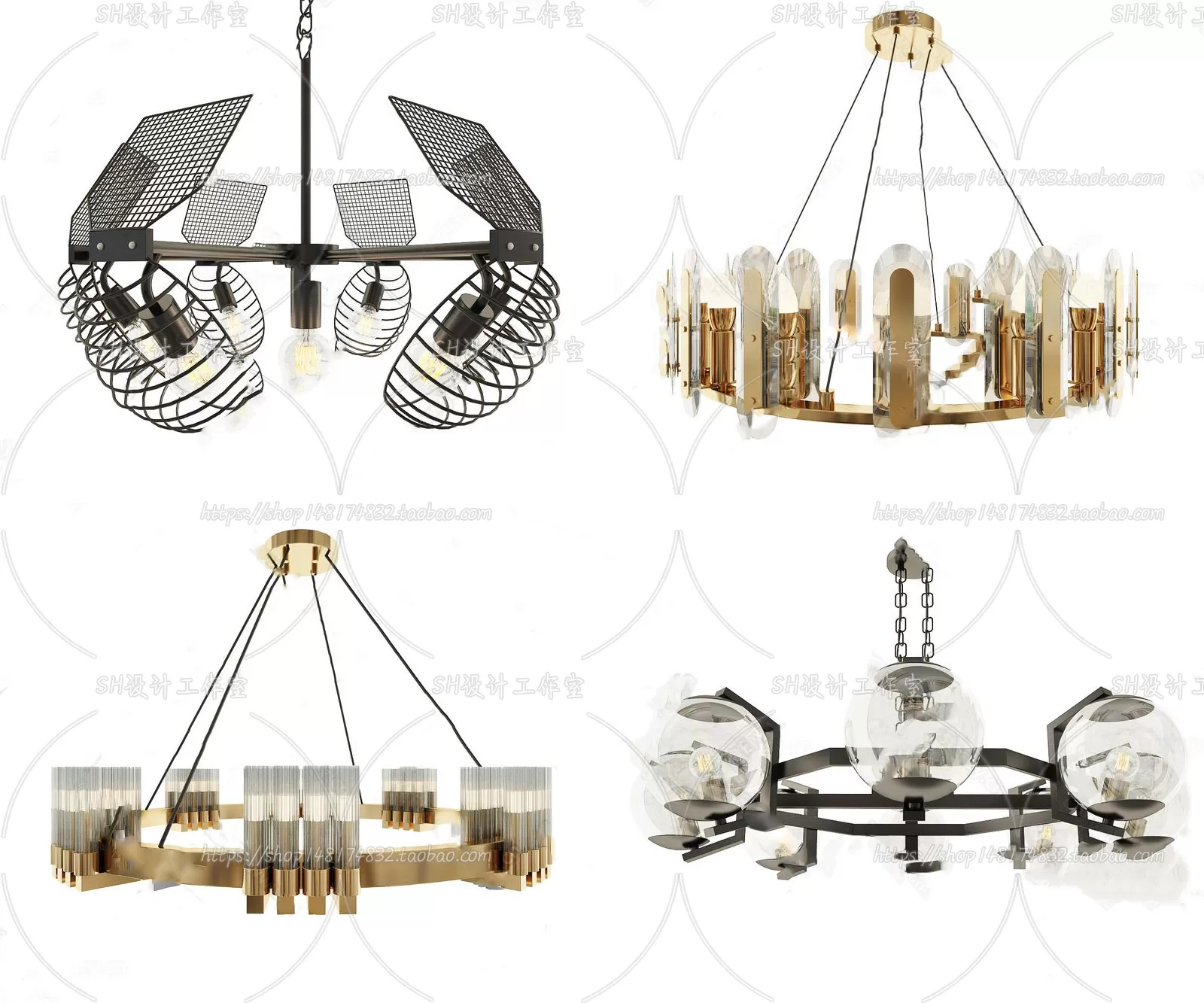 Lights – Chandelier 3D Models – 0475