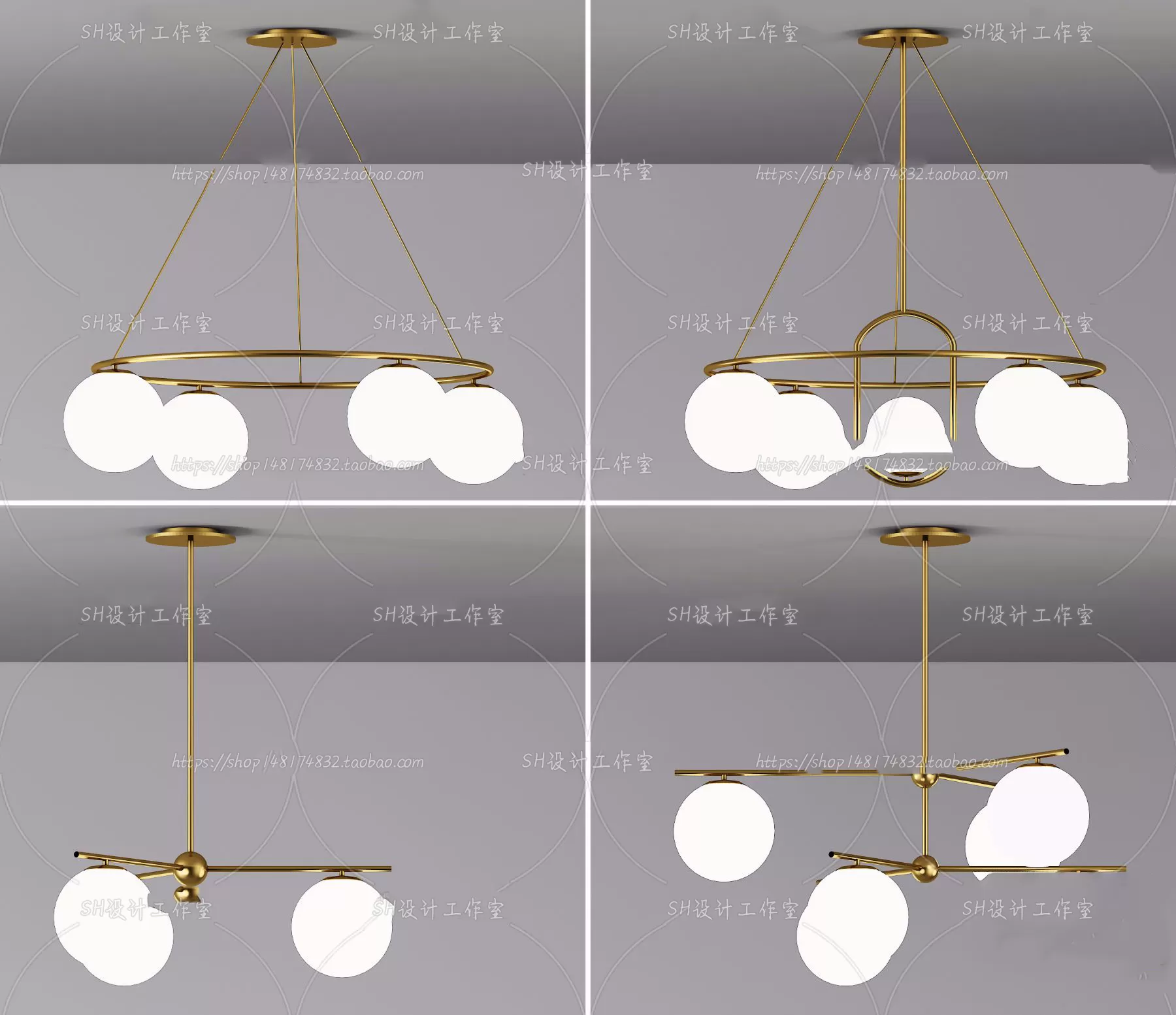 Lights – Chandelier 3D Models – 0484
