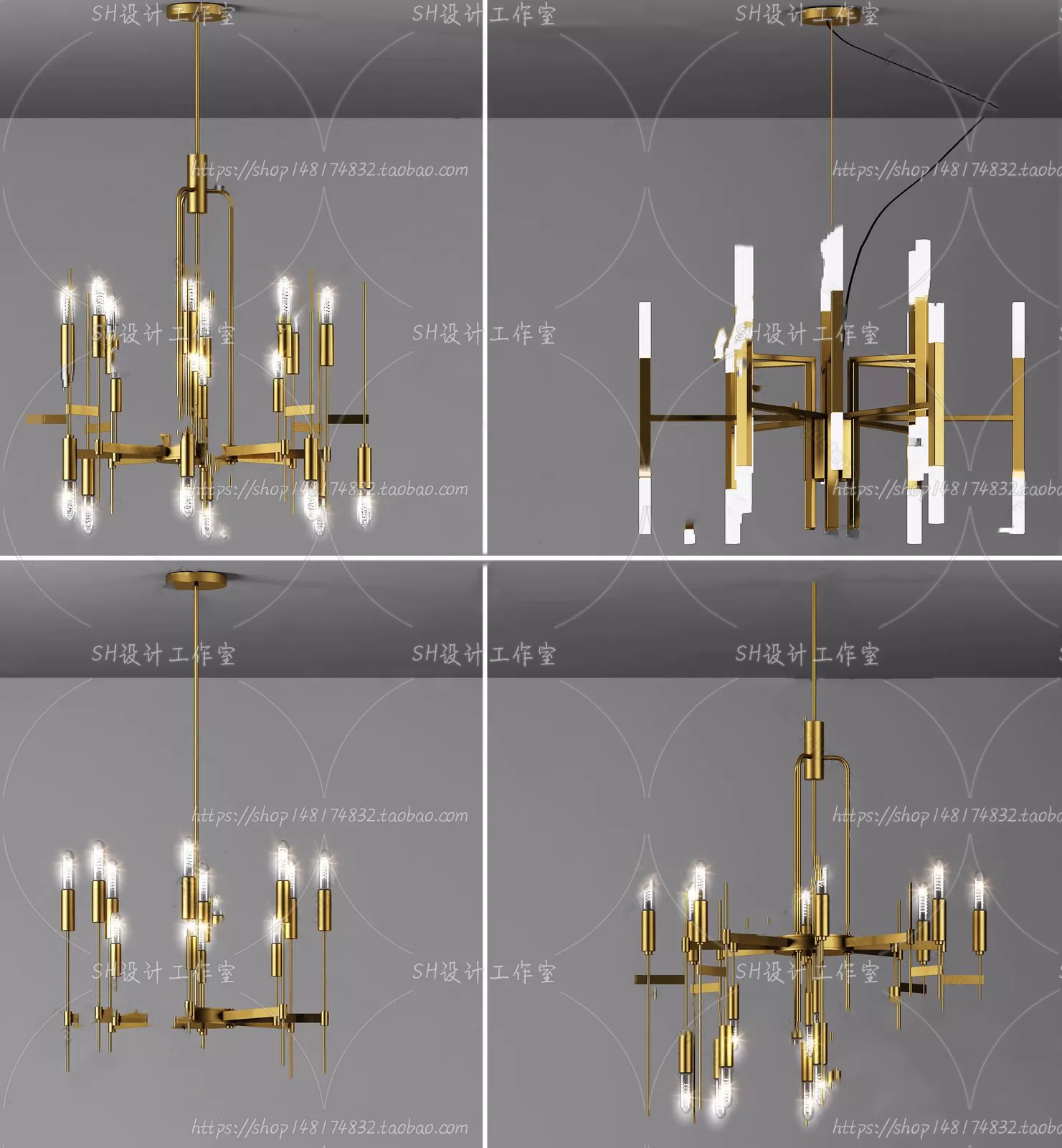 Lights – Chandelier 3D Models – 0485