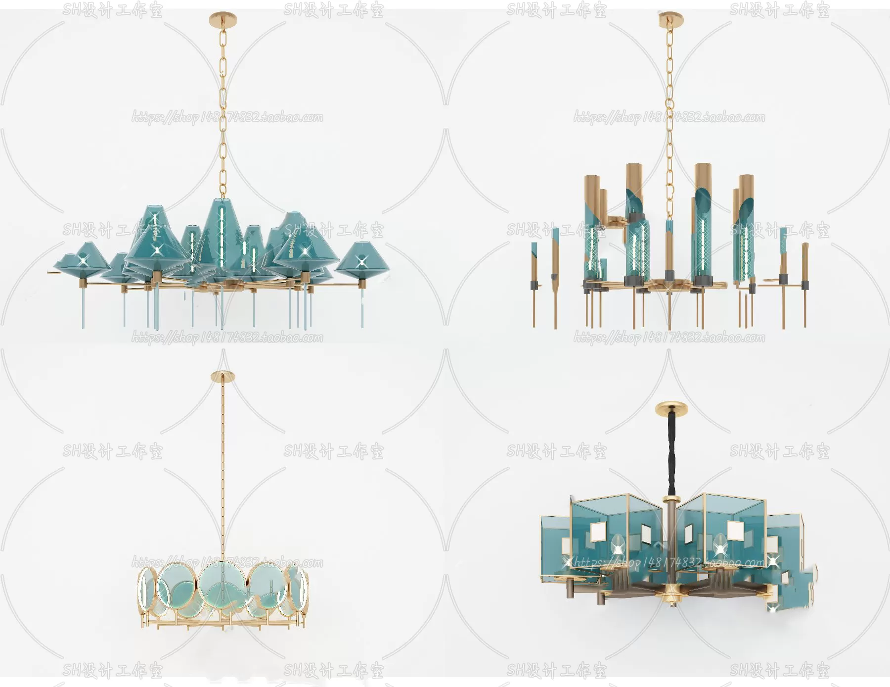Lights – Chandelier 3D Models – 0486