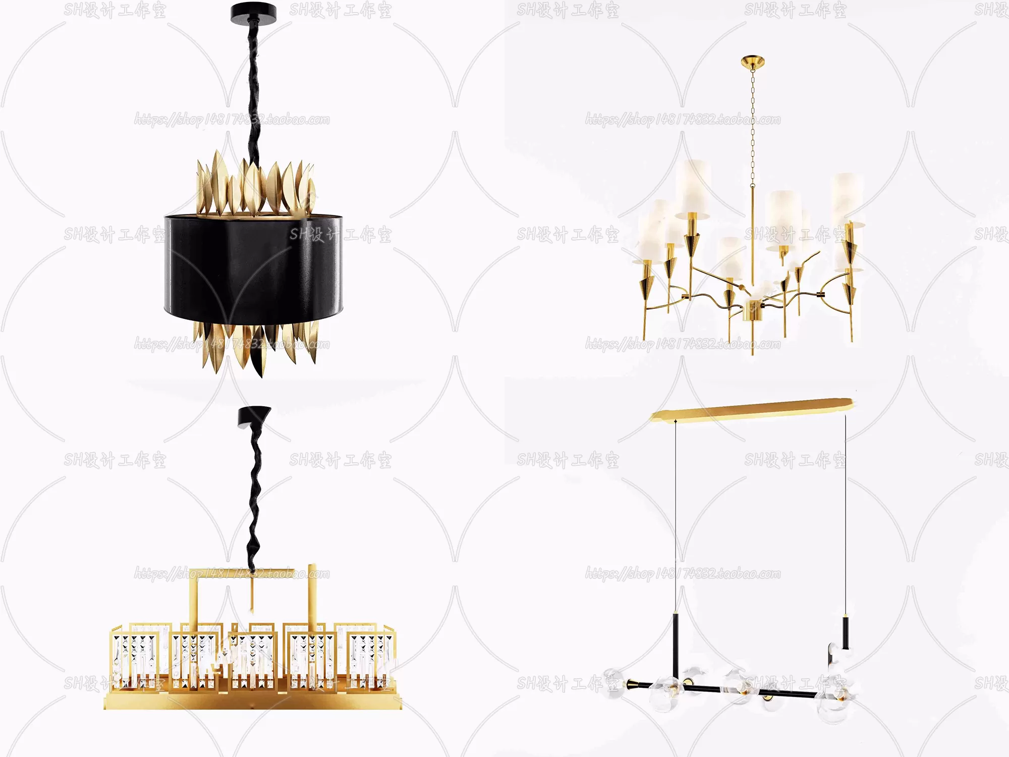 Lights – Chandelier 3D Models – 0487