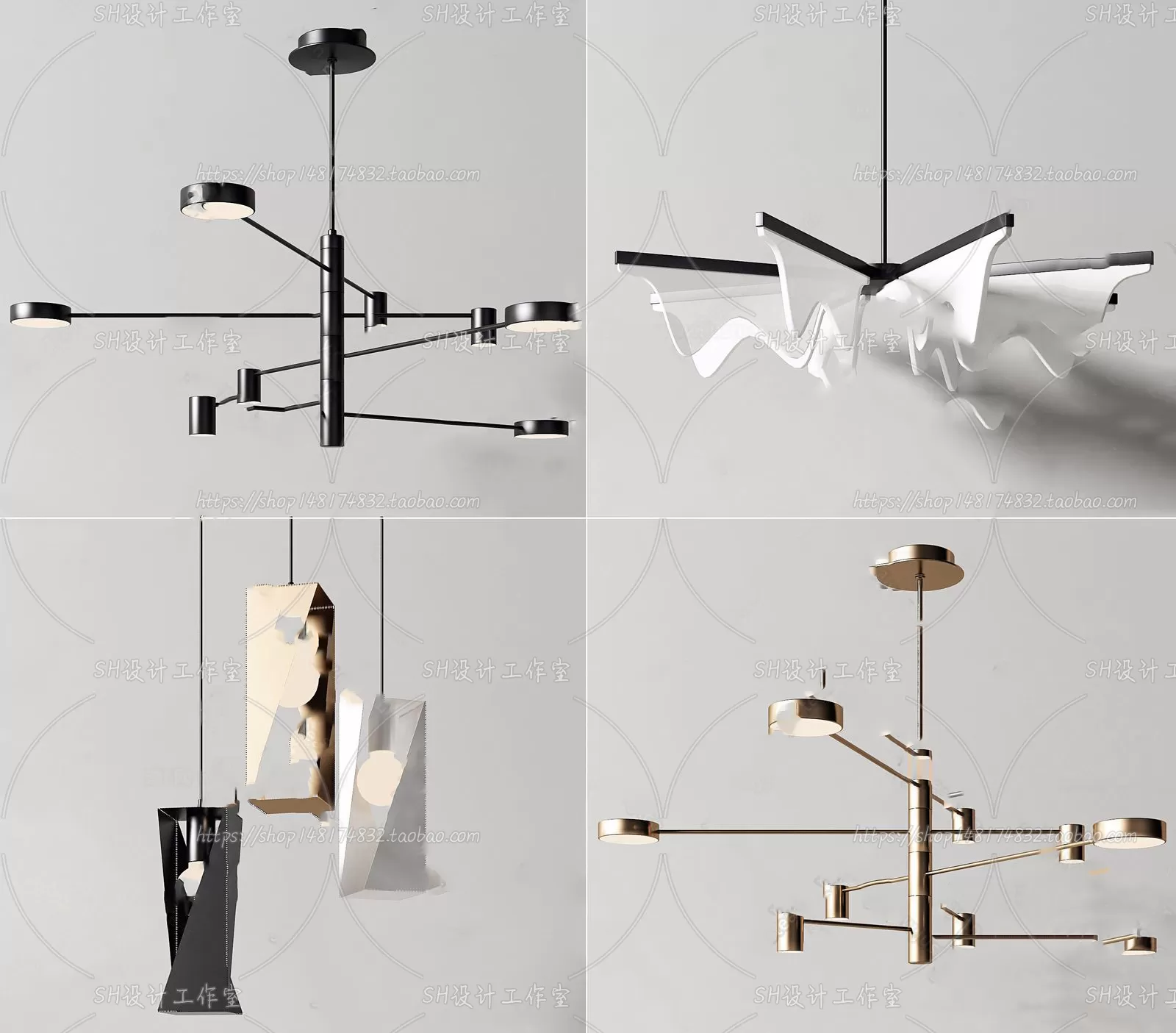 Lights – Chandelier 3D Models – 0490