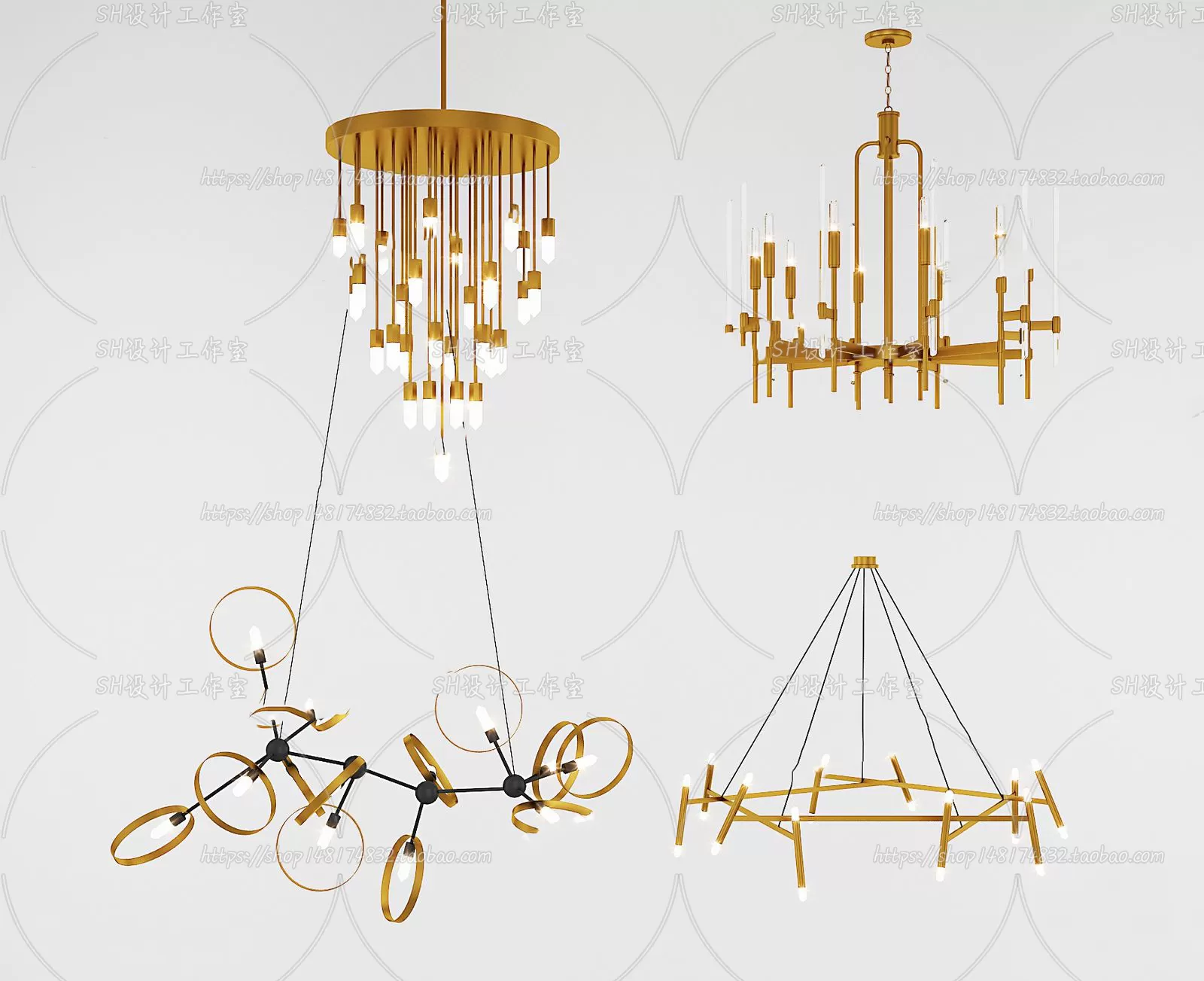 Lights – Chandelier 3D Models – 0491