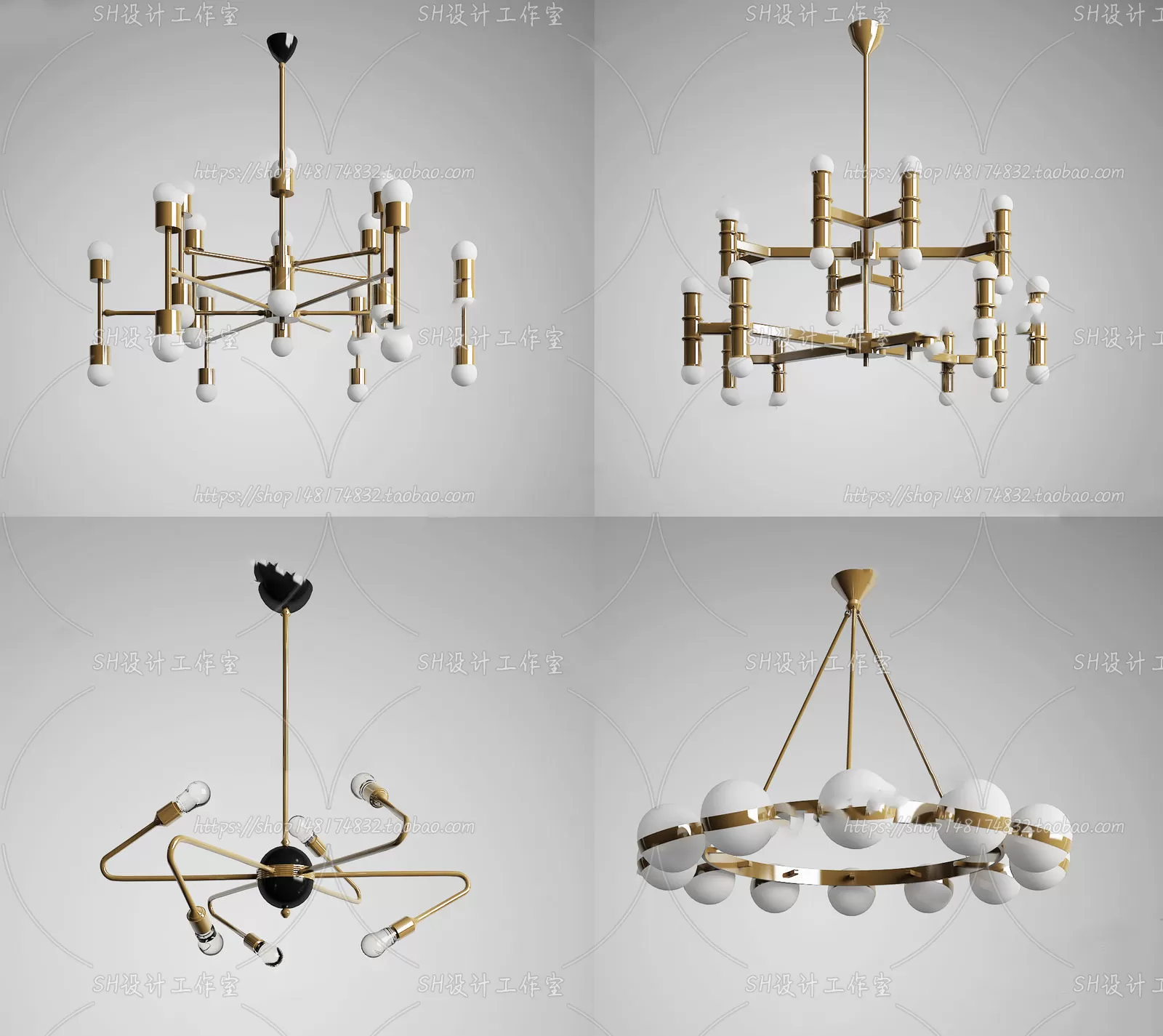 Lights – Chandelier 3D Models – 0492