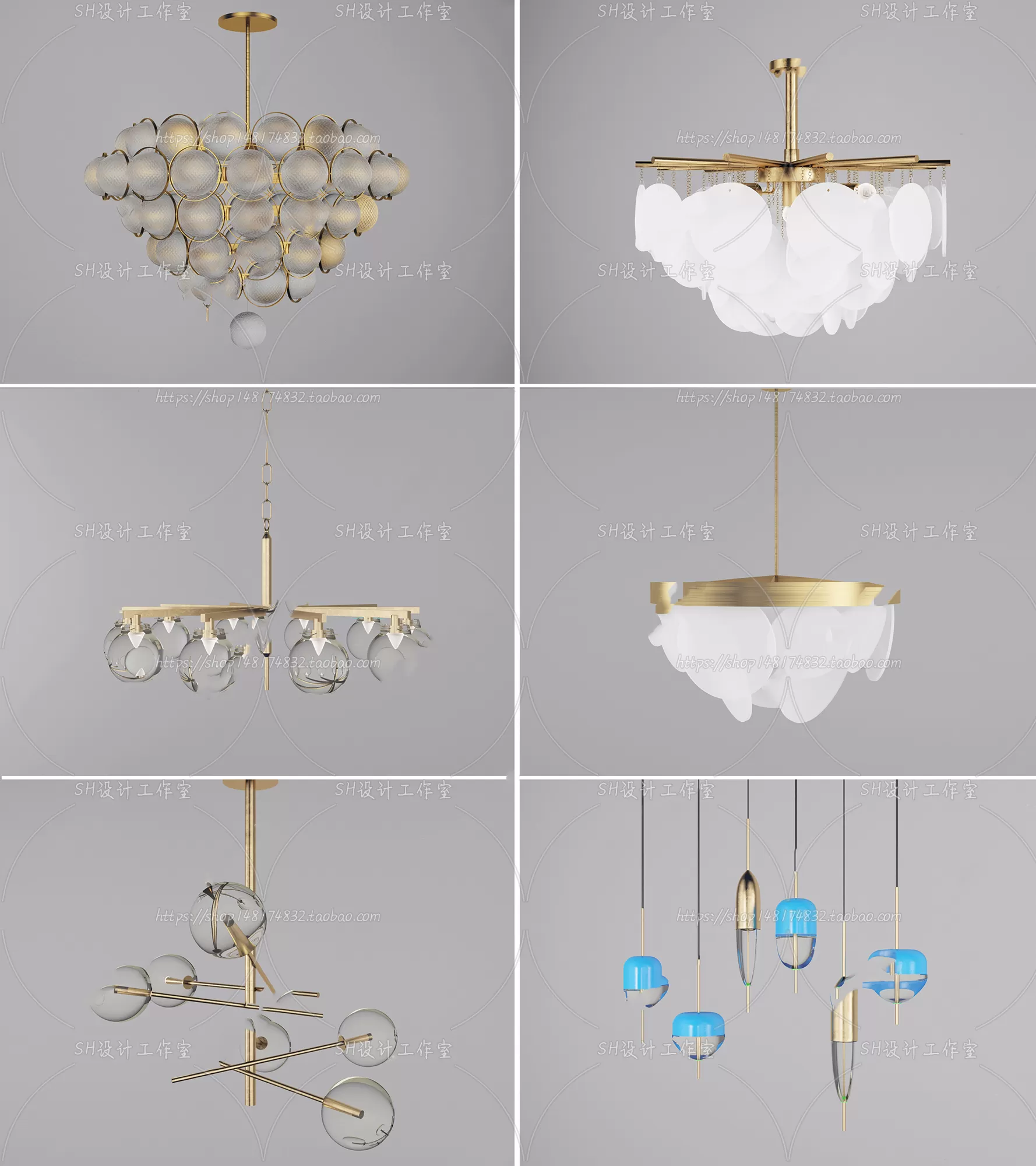 Lights – Chandelier 3D Models – 0495
