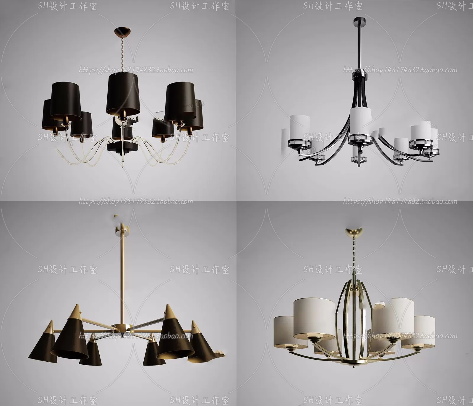 Lights – Chandelier 3D Models – 0497