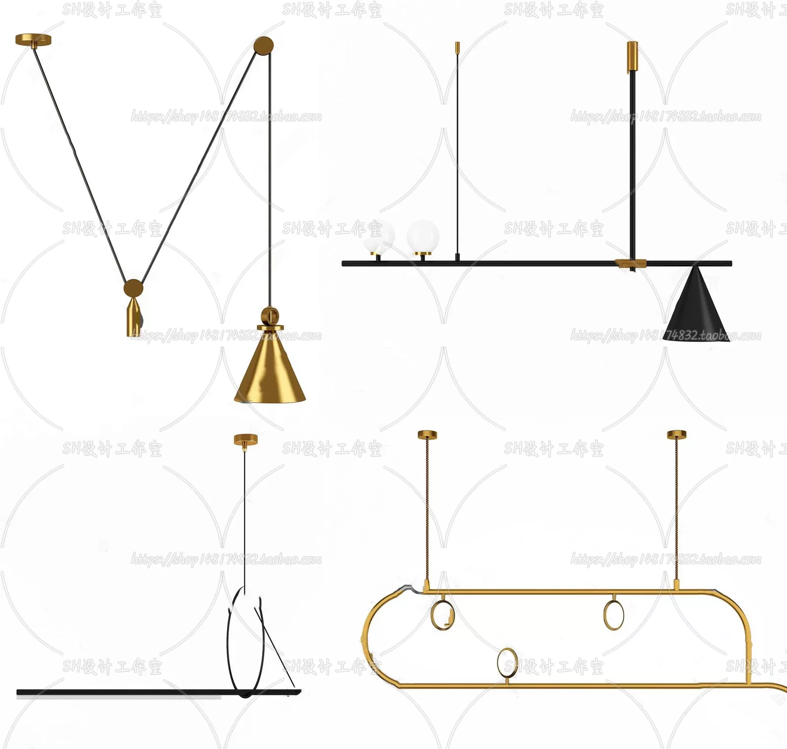 Lights – Chandelier 3D Models – 0523