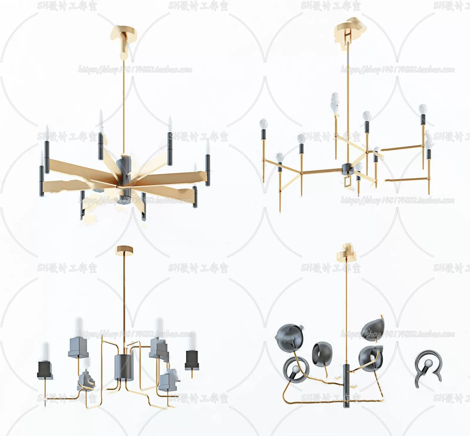 Lights – Chandelier 3D Models – 0527