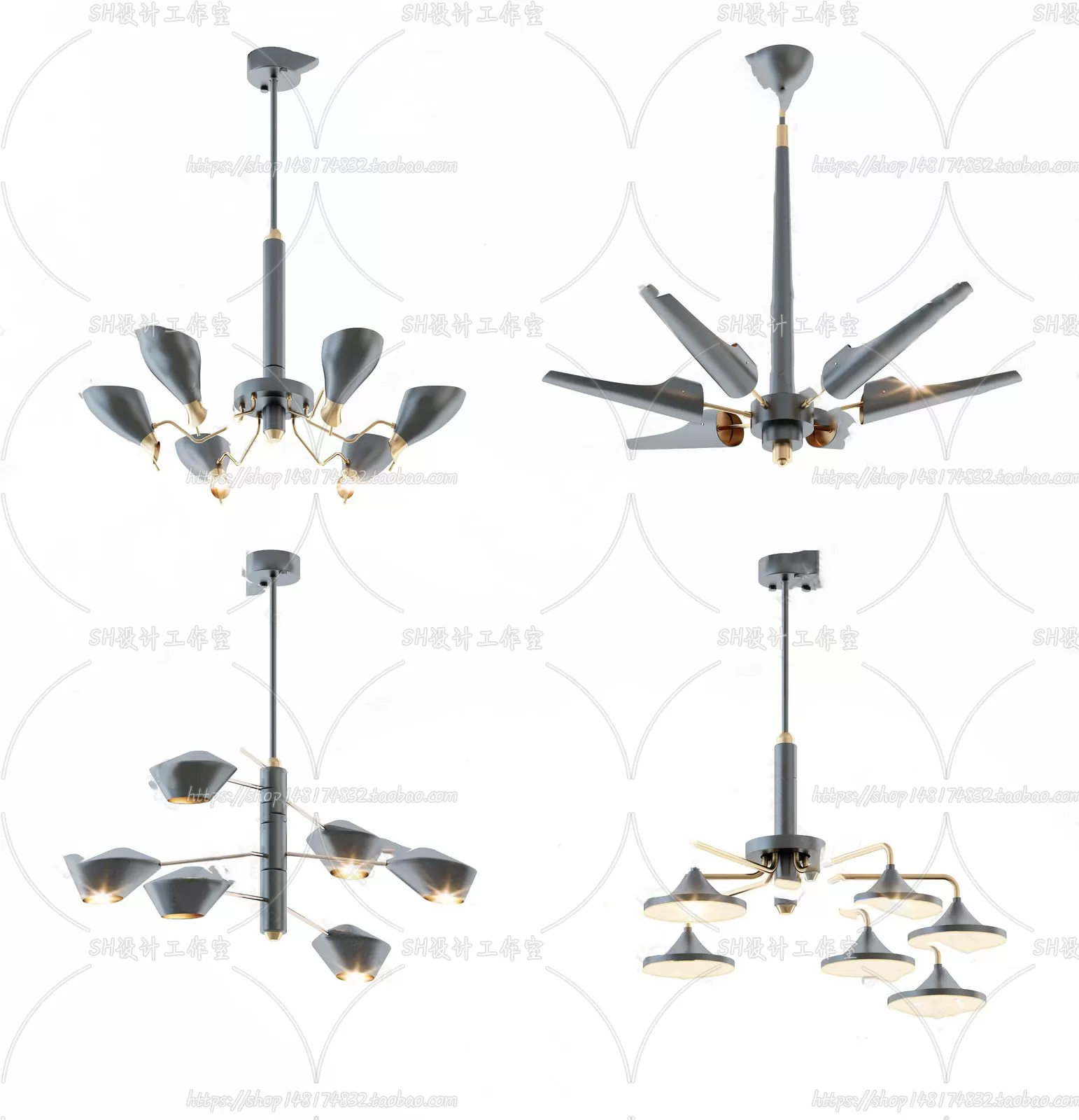 Lights – Chandelier 3D Models – 0528