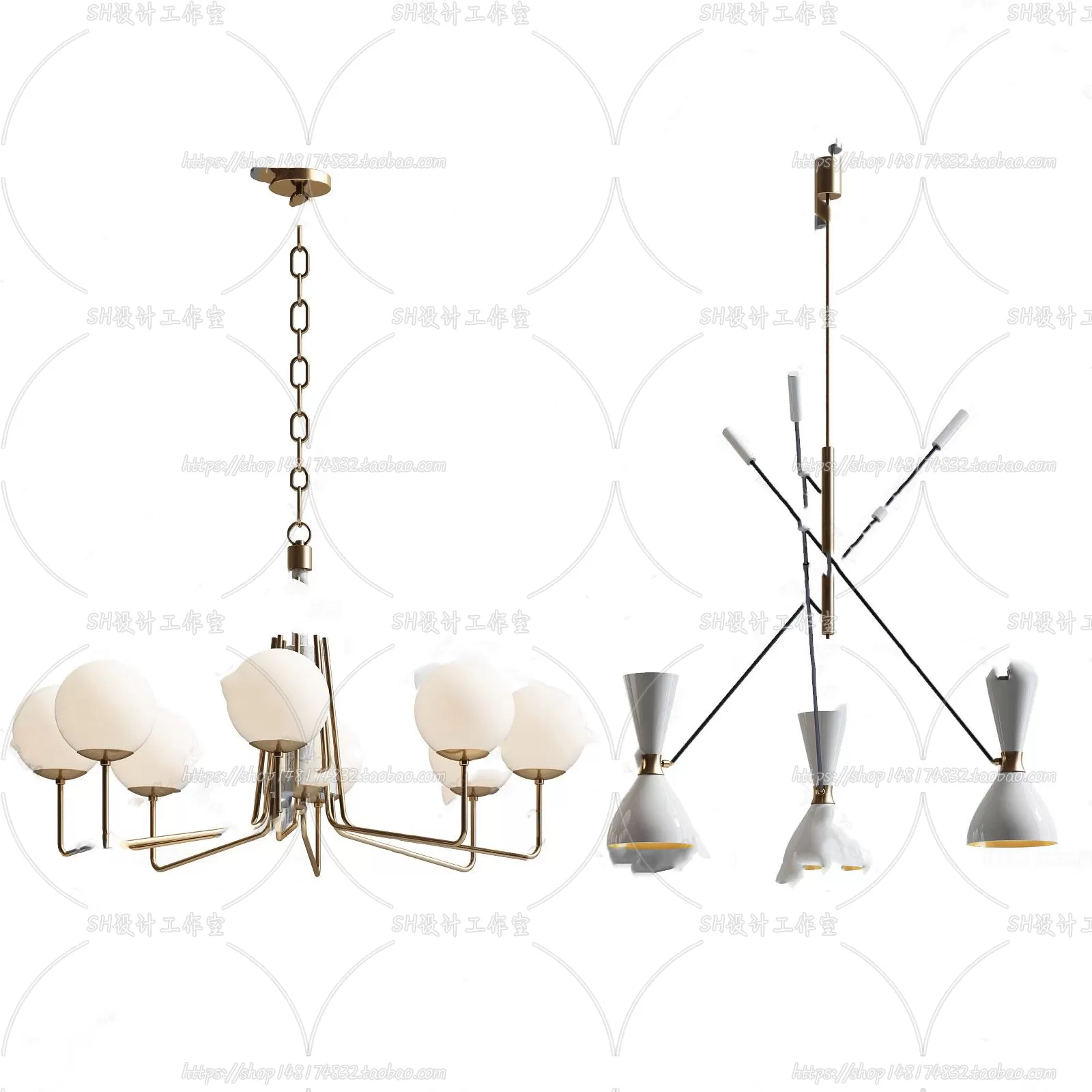 Lights – Chandelier 3D Models – 0540