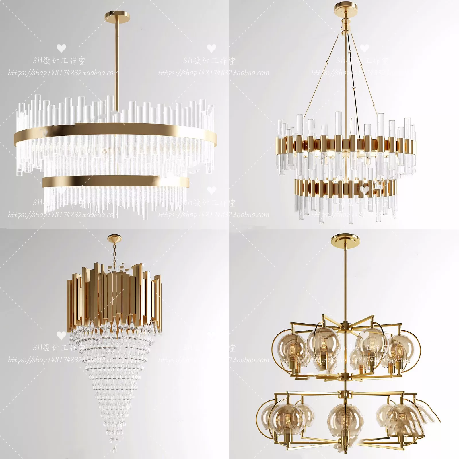 Lights – Chandelier 3D Models – 0566