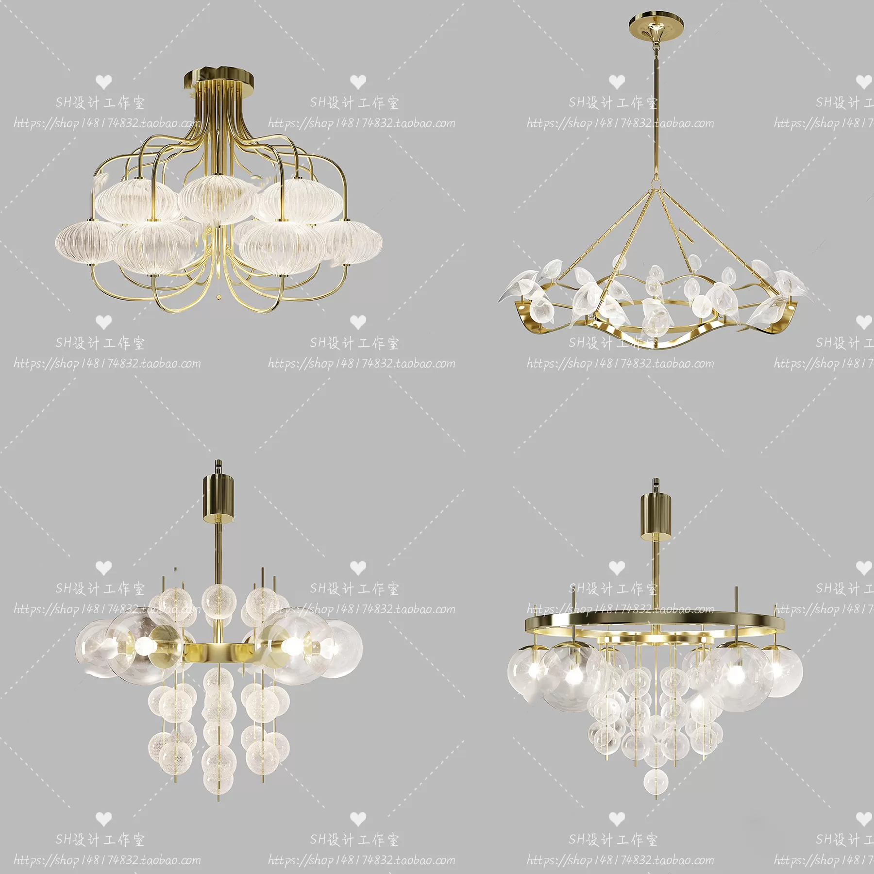 Lights – Chandelier 3D Models – 0570