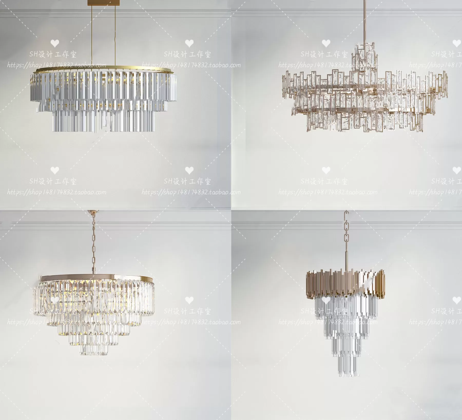 Lights – Chandelier 3D Models – 0573