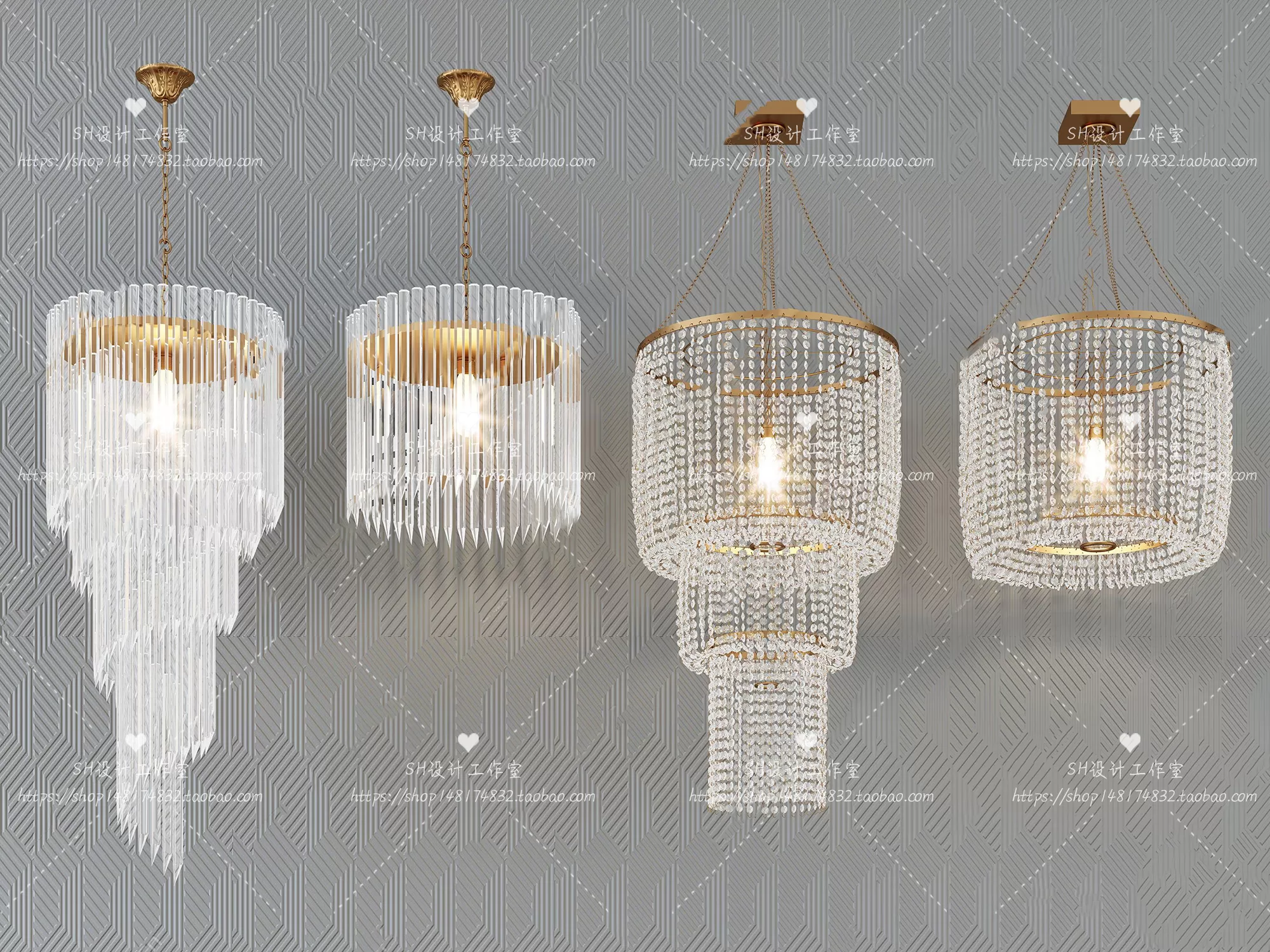 Lights – Chandelier 3D Models – 0581