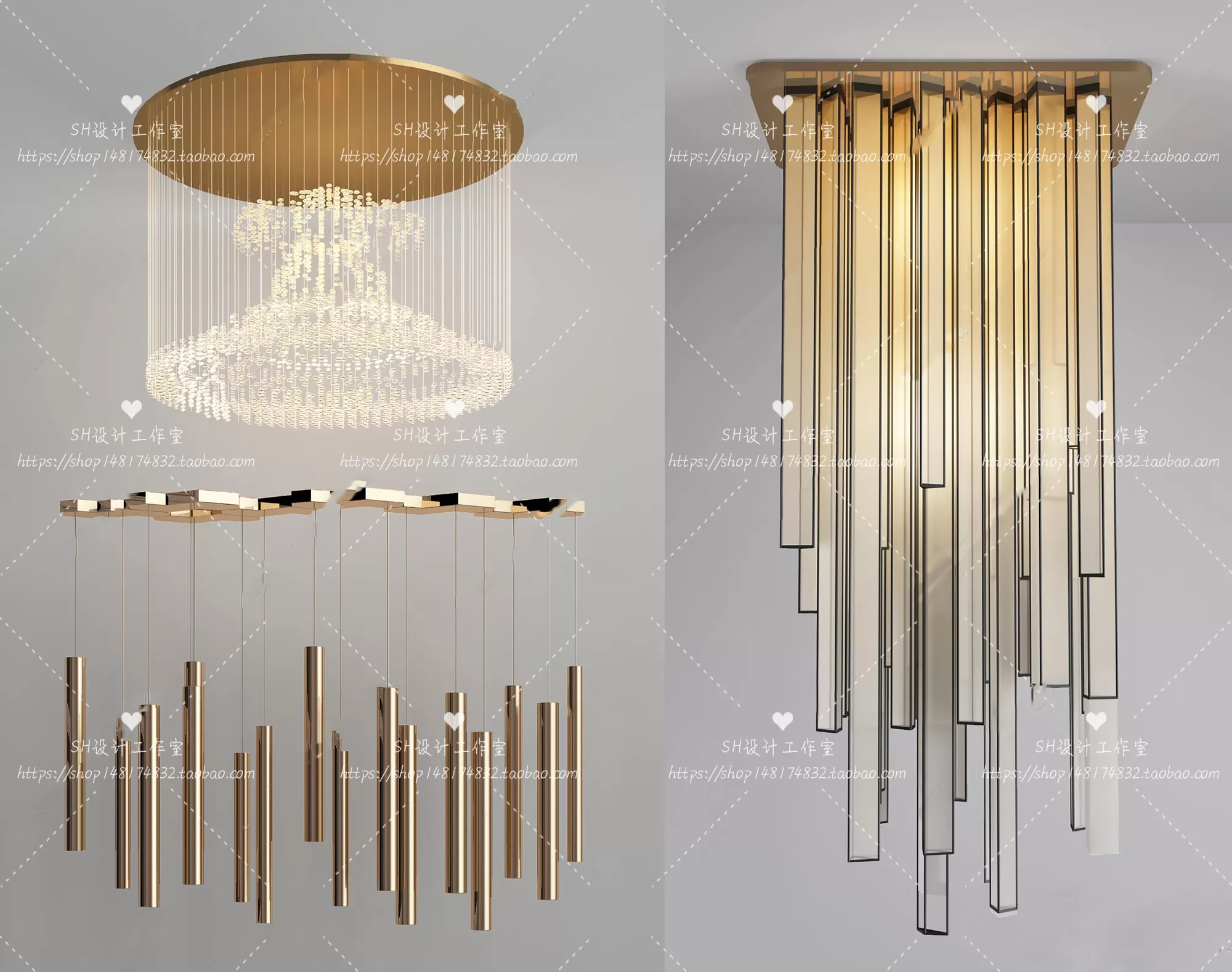 Lights – Chandelier 3D Models – 0584