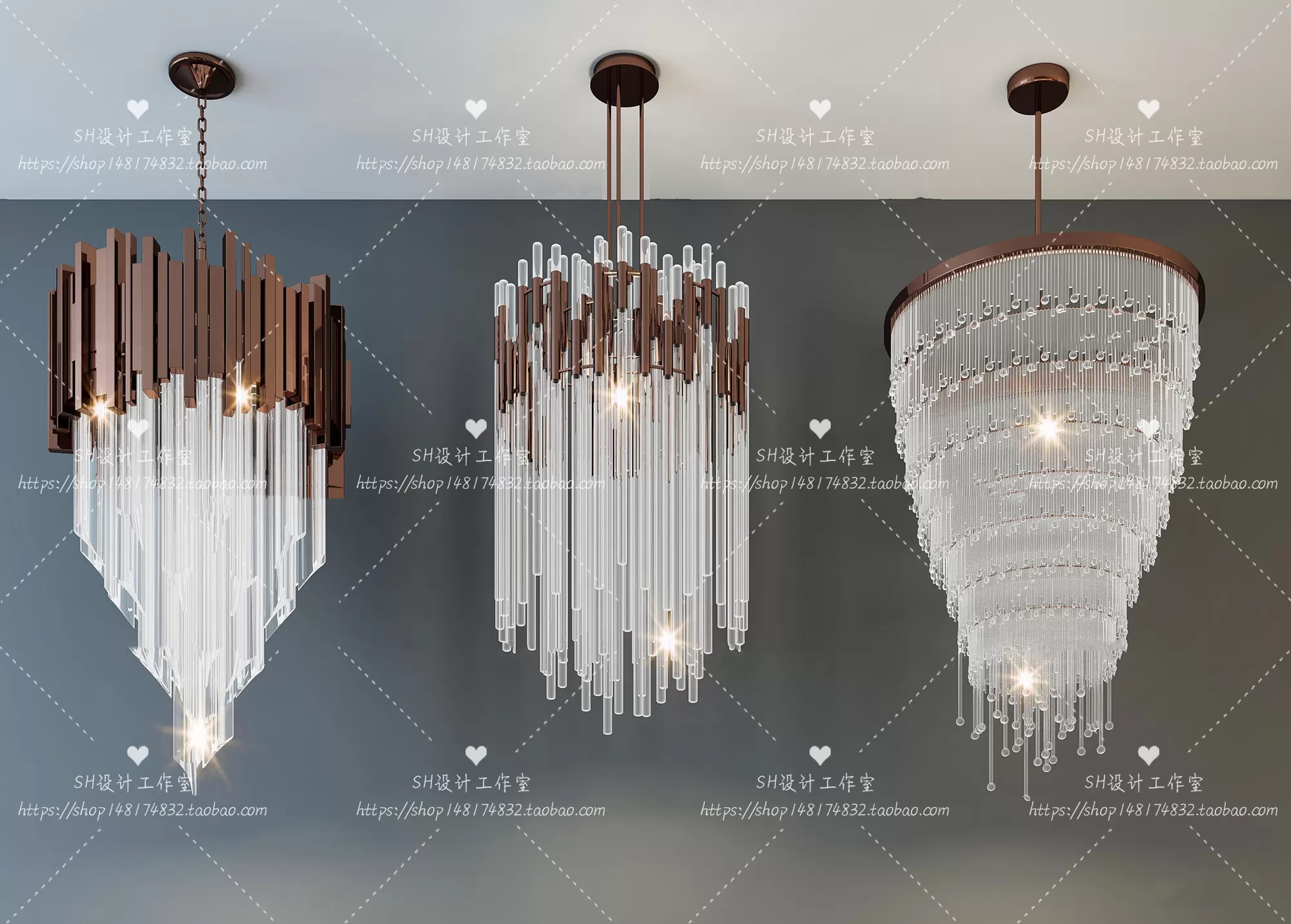 Lights – Chandelier 3D Models – 0593