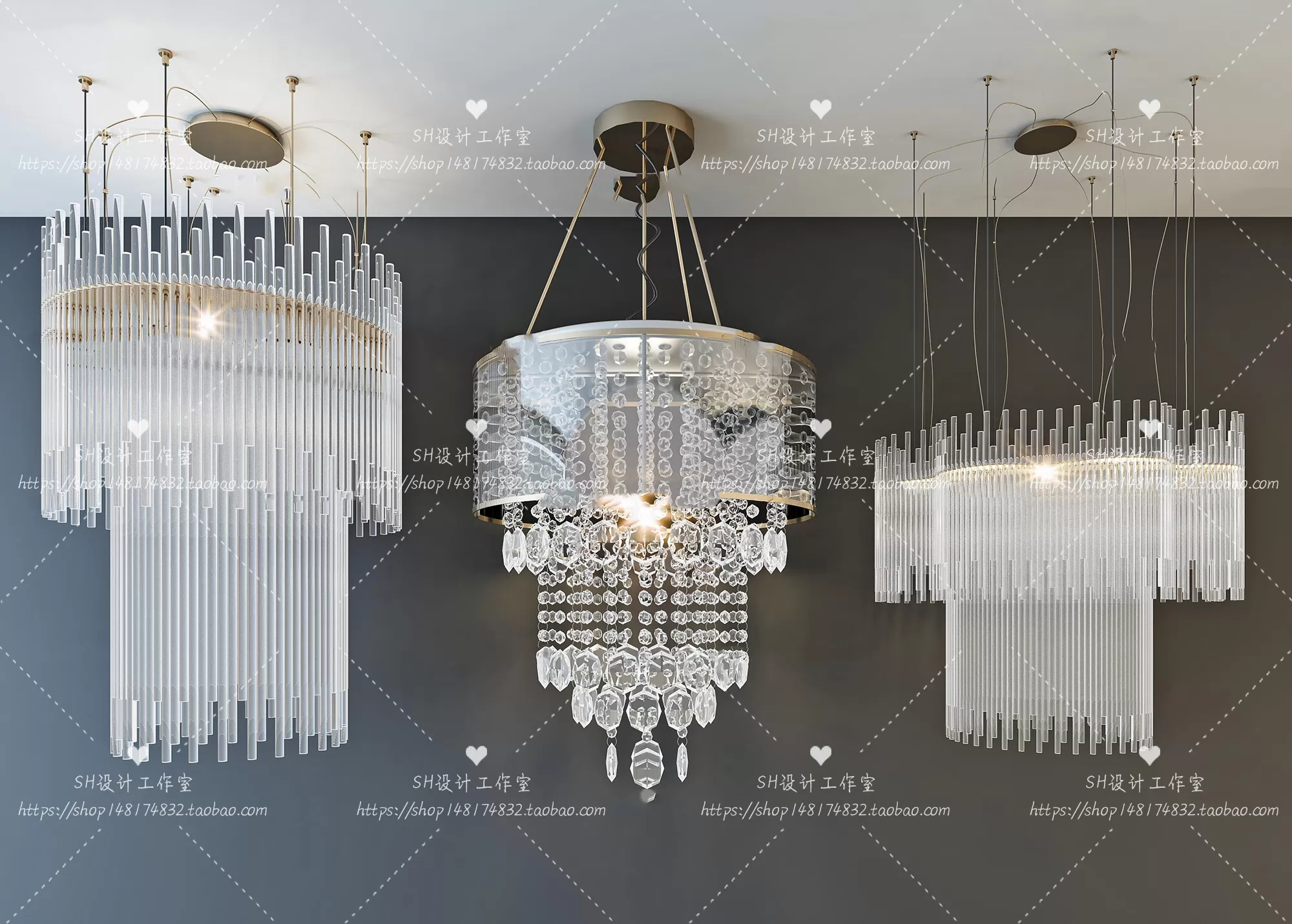 Lights – Chandelier 3D Models – 0594