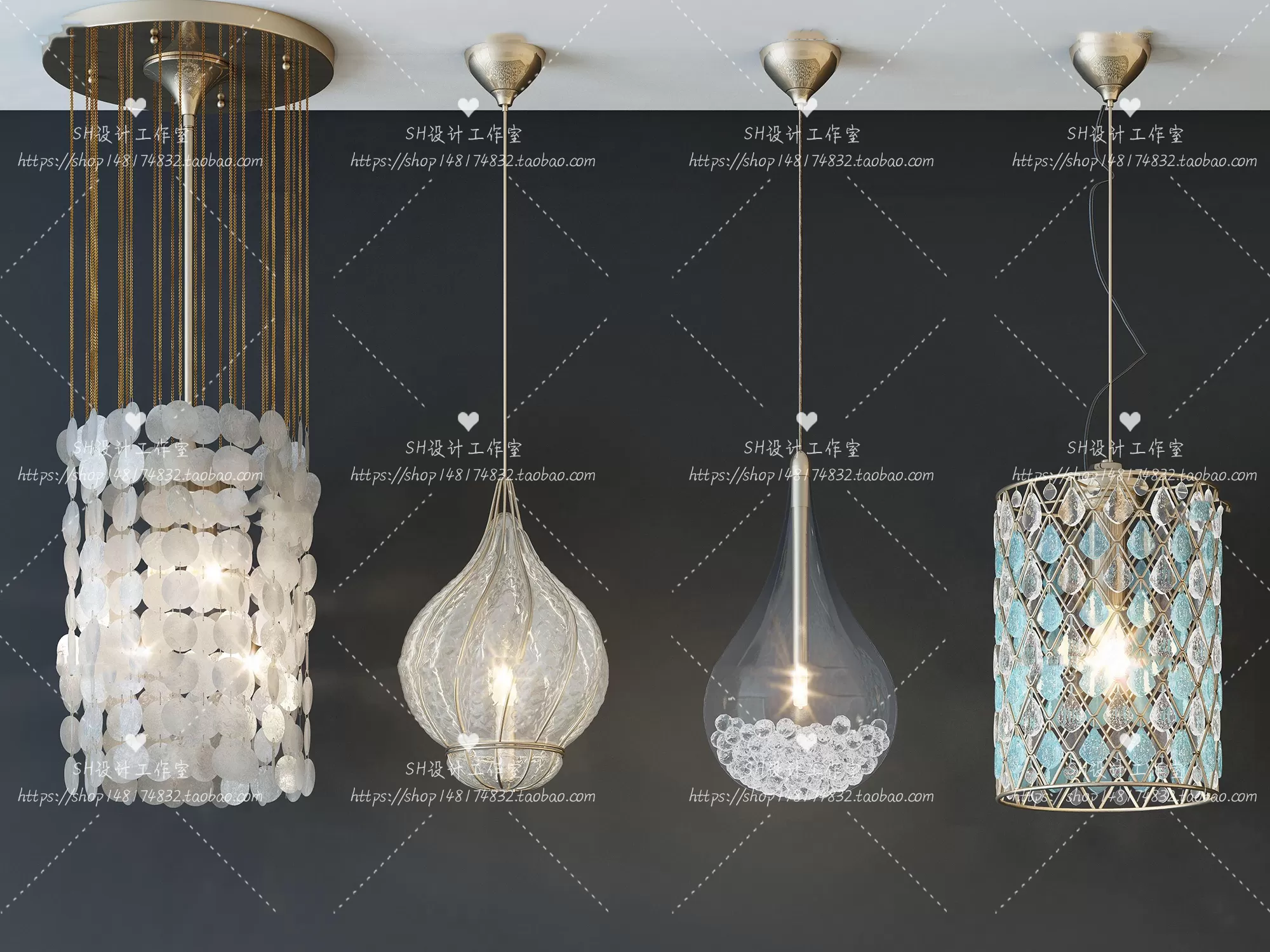 Lights – Chandelier 3D Models – 0595
