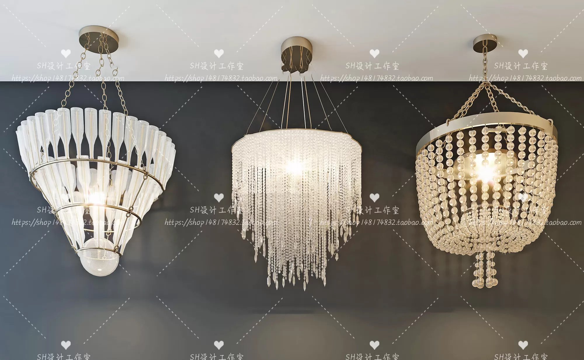 Lights – Chandelier 3D Models – 0598