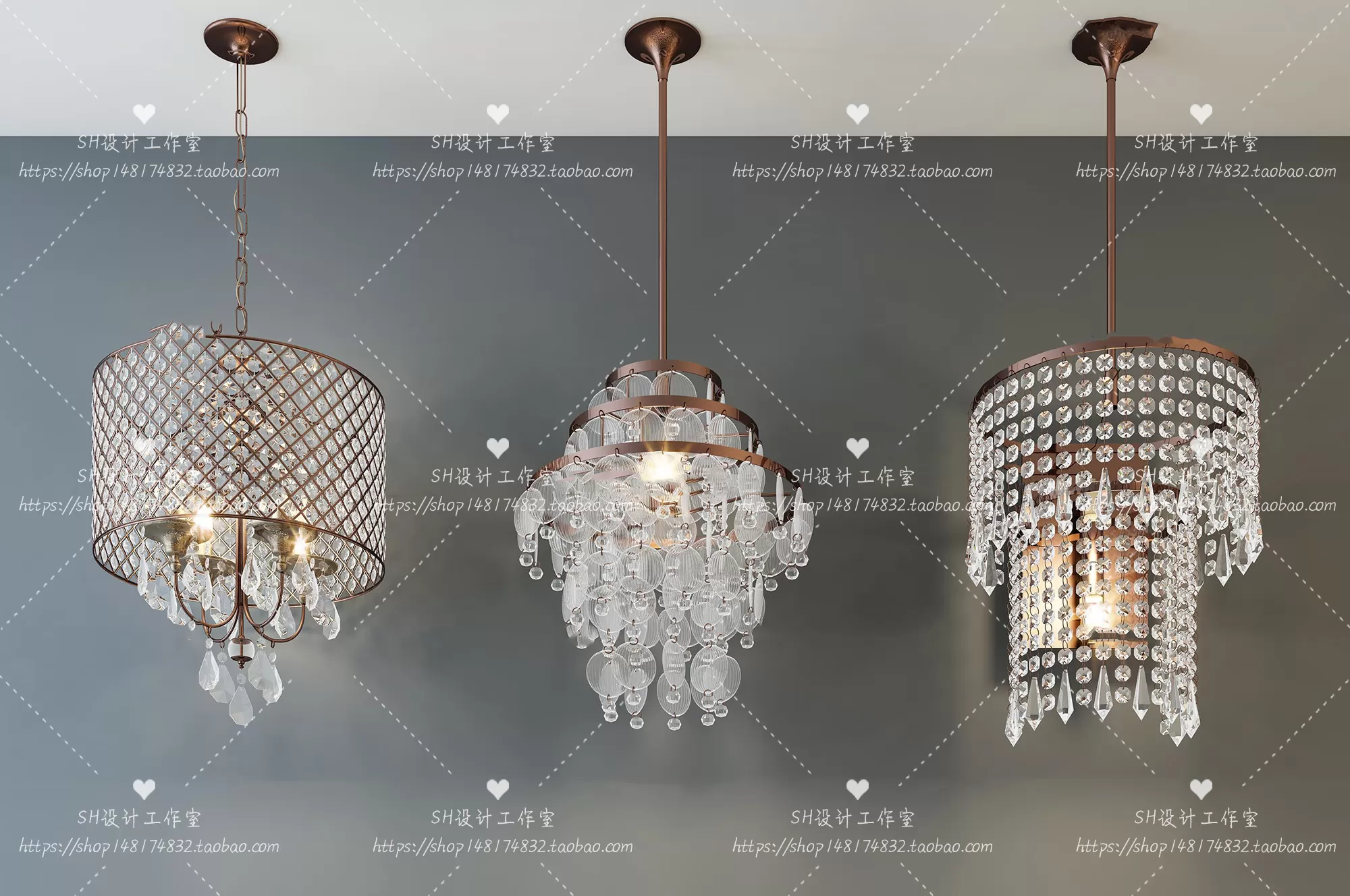 Lights – Chandelier 3D Models – 0599