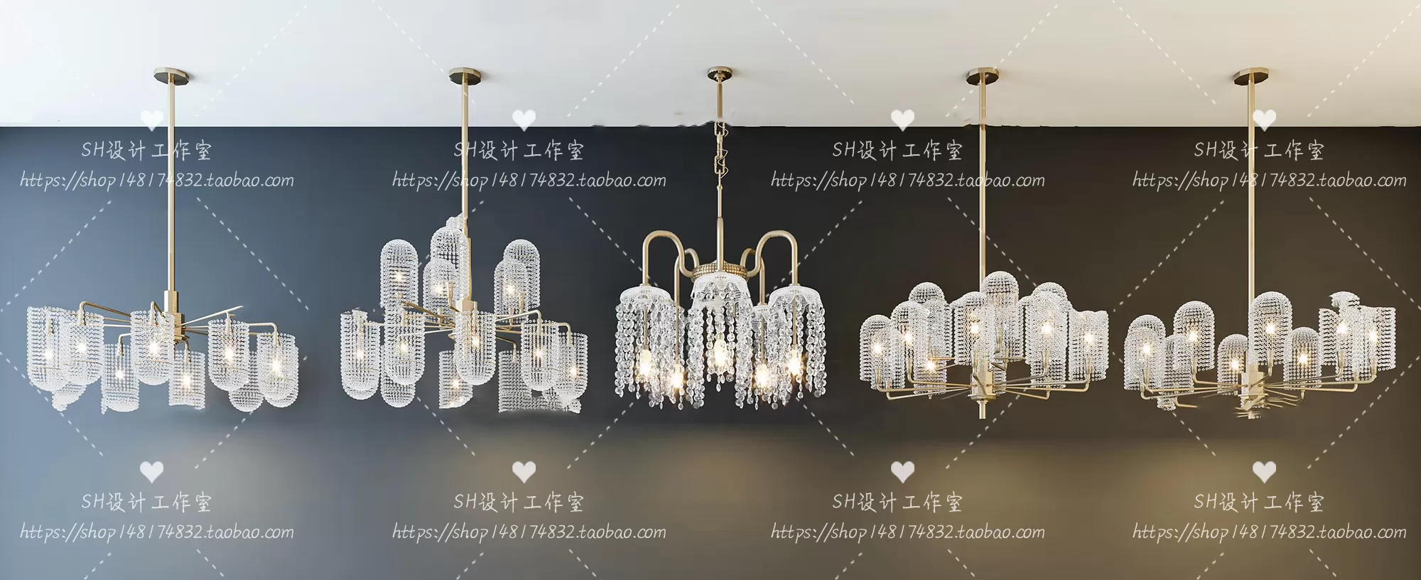 Lights – Chandelier 3D Models – 0602