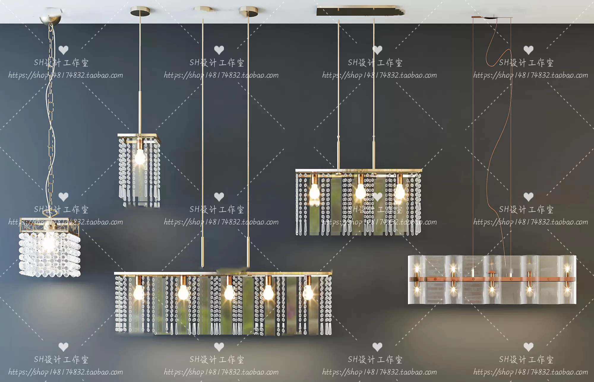 Lights – Chandelier 3D Models – 0608