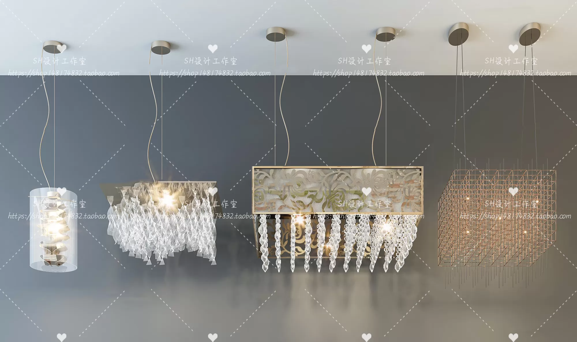 Lights – Chandelier 3D Models – 0610