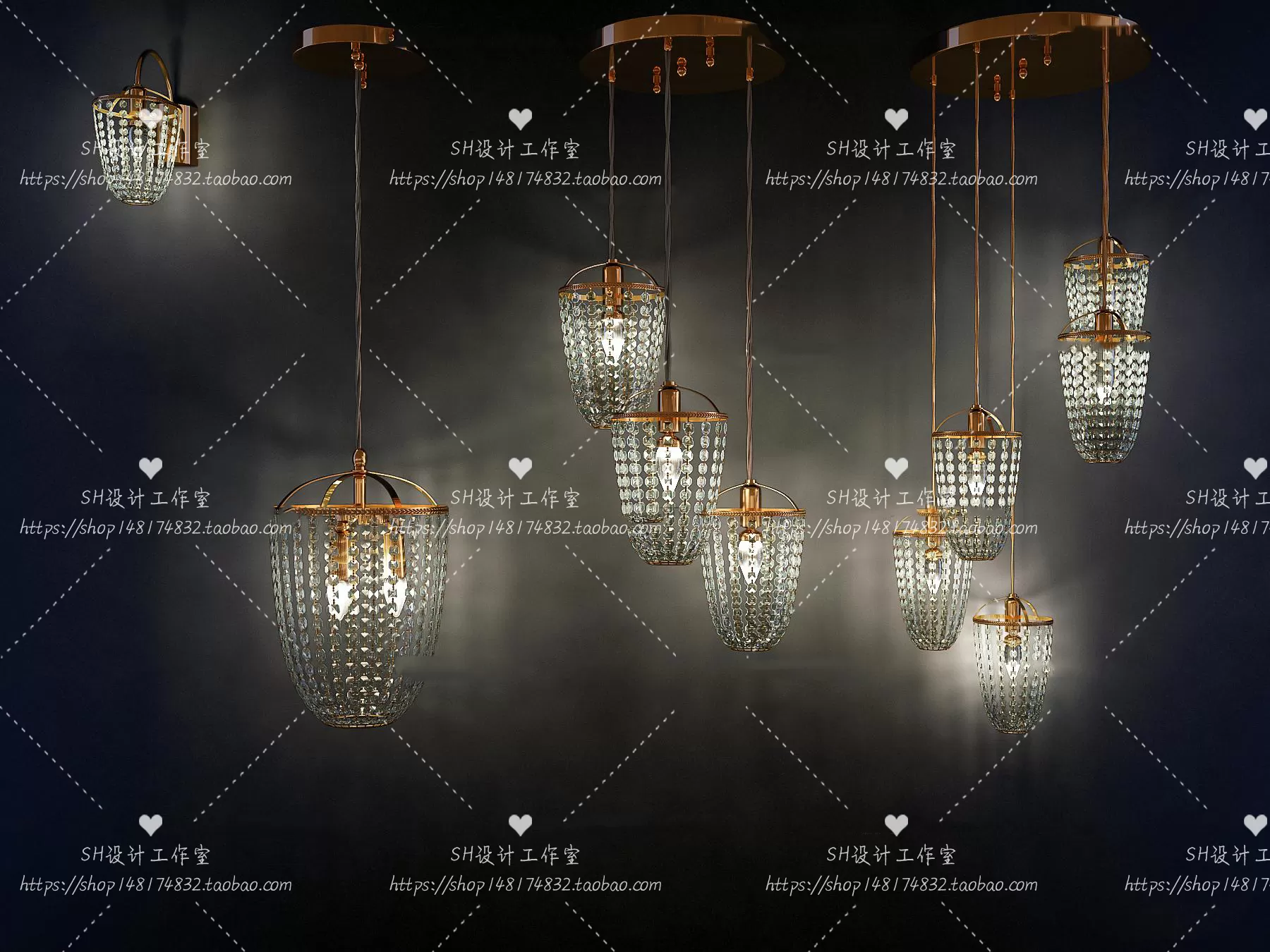 Lights – Chandelier 3D Models – 0613