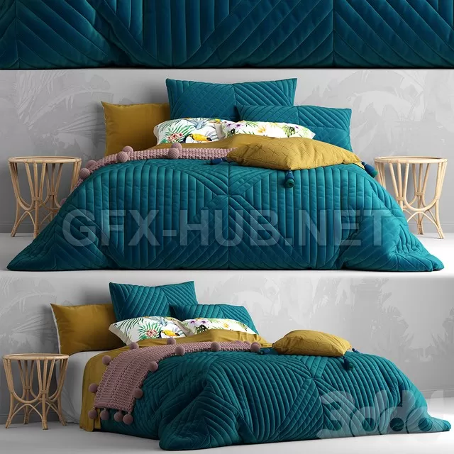 Bed from bedding adairs australia 3d model – 207669