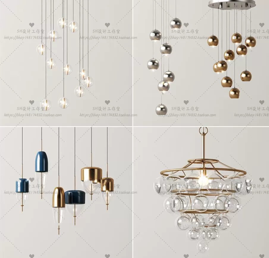 Lights – Chandelier 3D Models – 0672