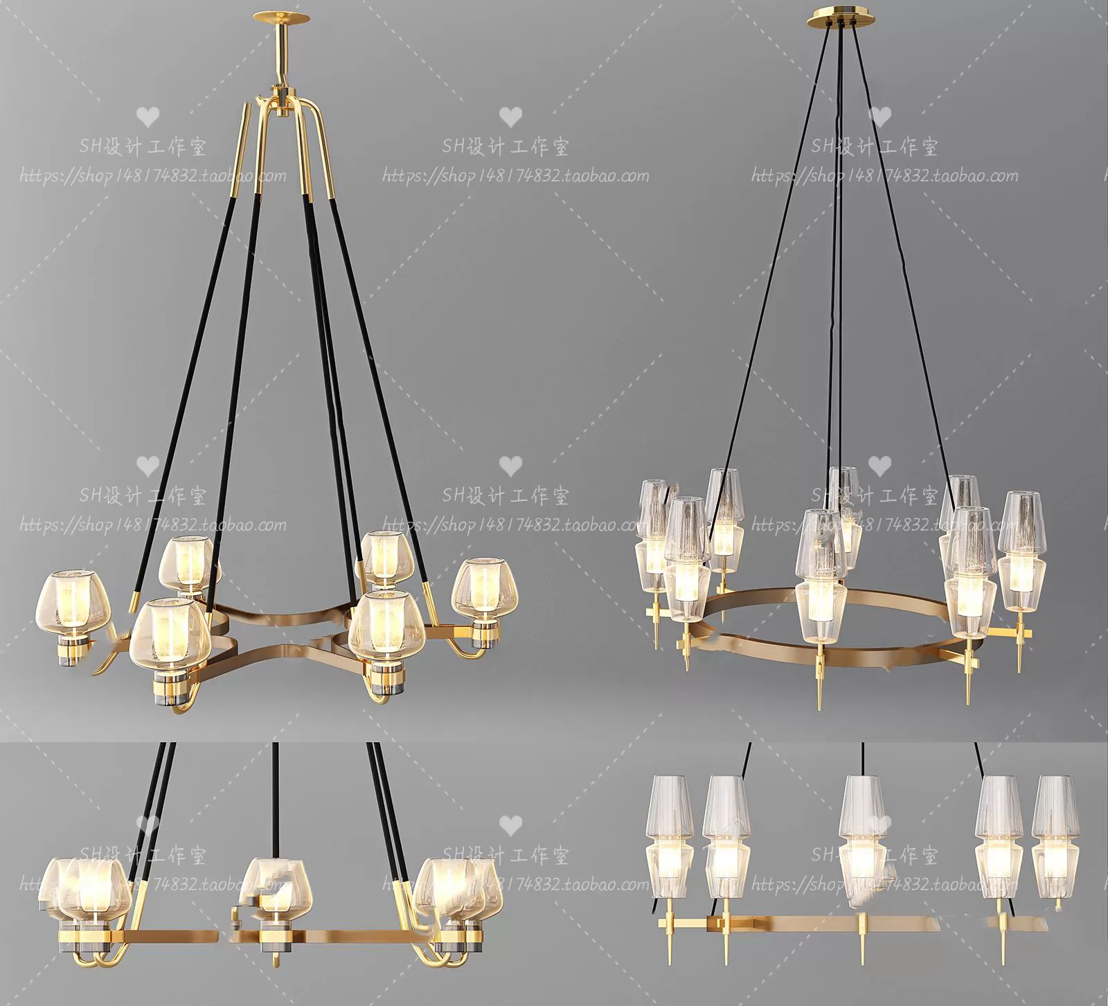 Lights – Chandelier 3D Models – 0707