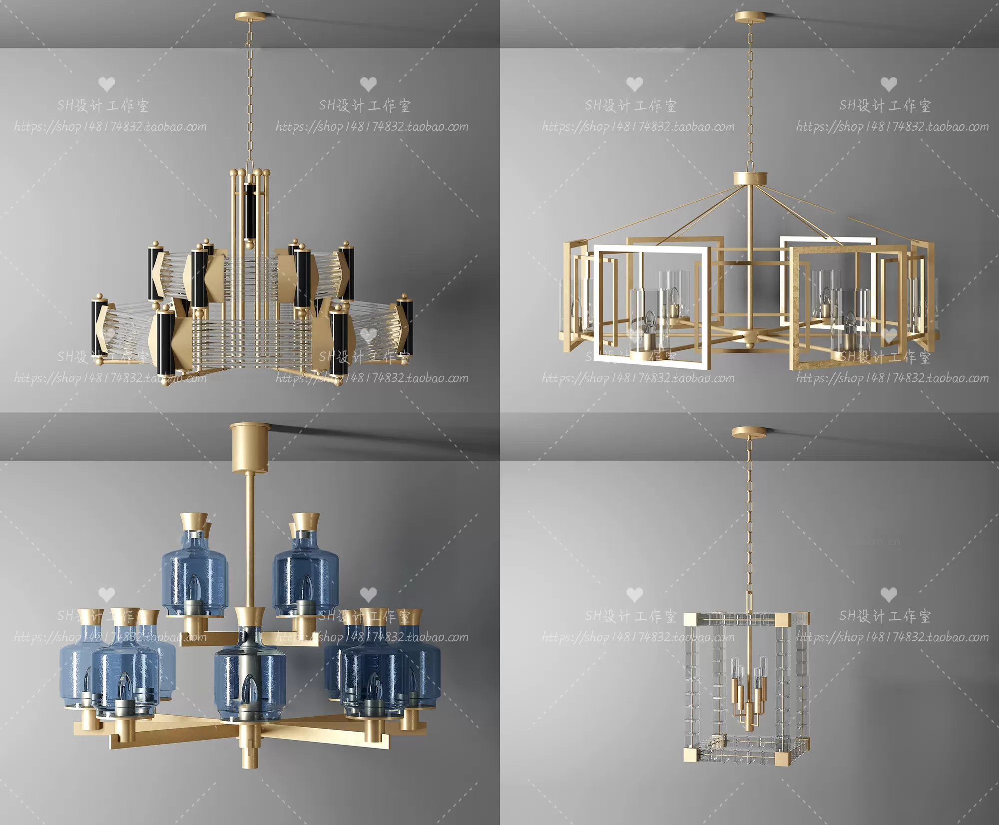 Lights – Chandelier 3D Models – 0709