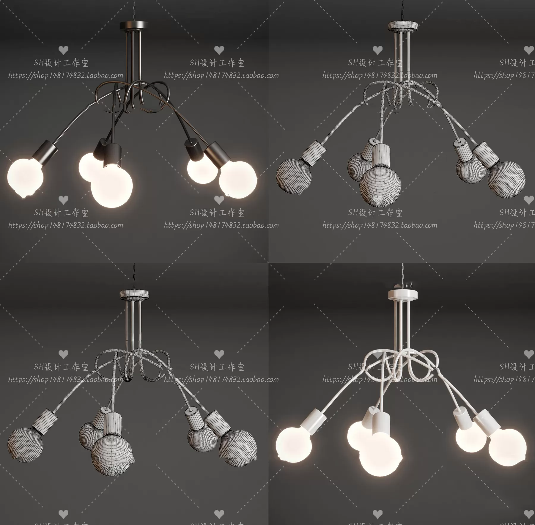 Lights – Chandelier 3D Models – 0733