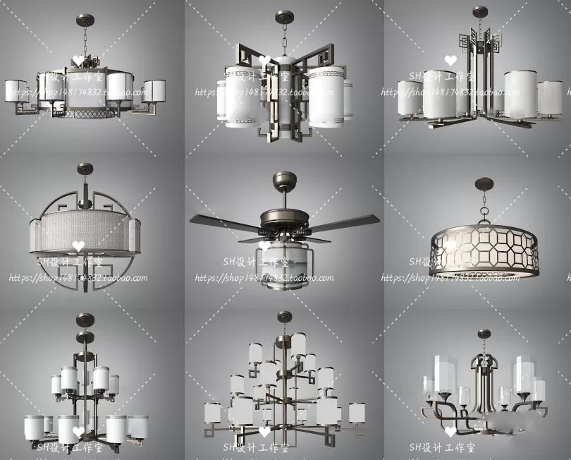 Lights – Chandelier 3D Models – 0828